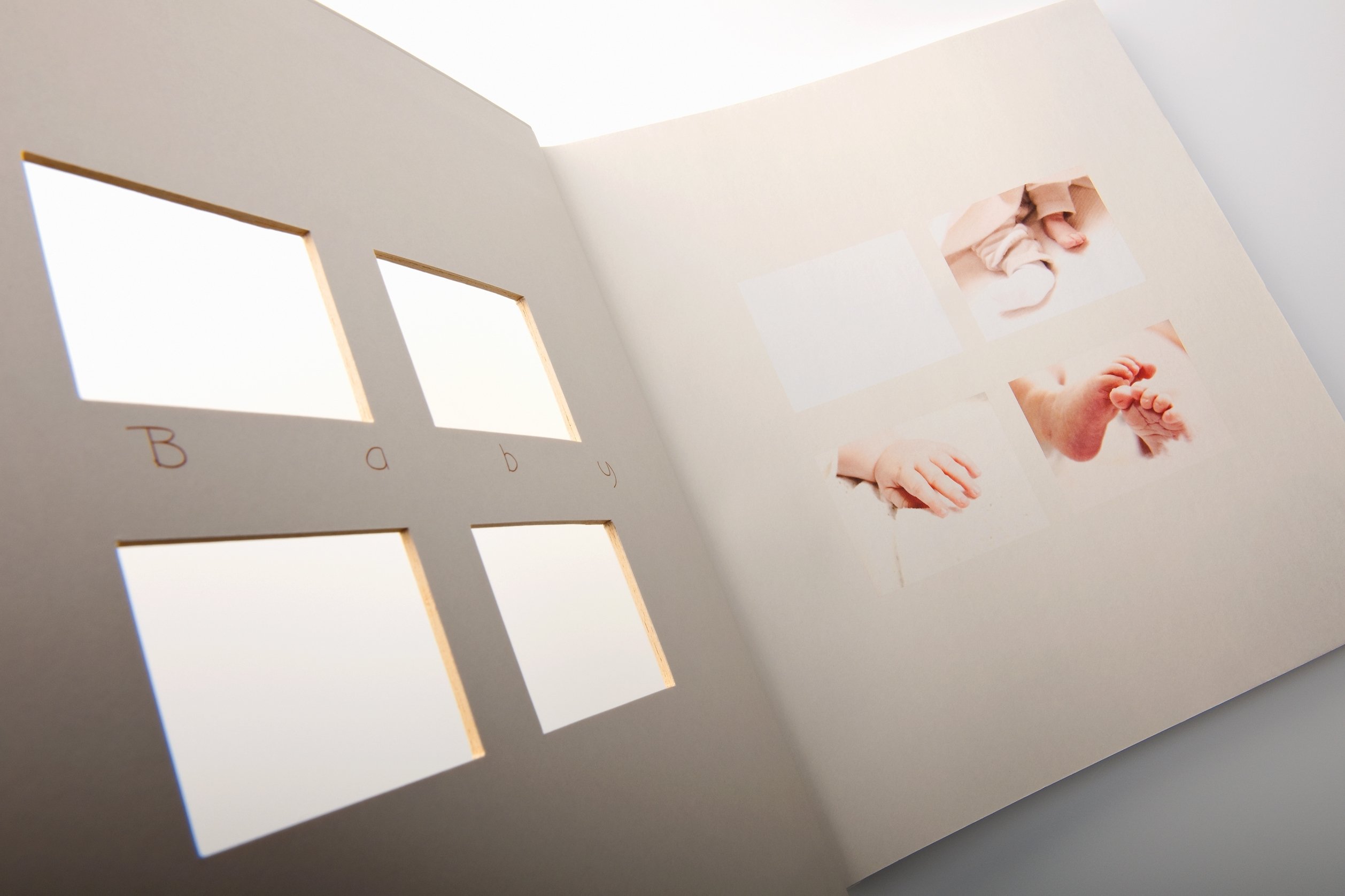 Walther Design album fotograficzny crème 28 x 30.5 cm Album niemowlęcy z wycięciem na okładkę, Baby Classic Bear UK-273