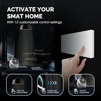 MOES ZigBee Smart Scene Switch, Star Ring Design, 4 Gang White