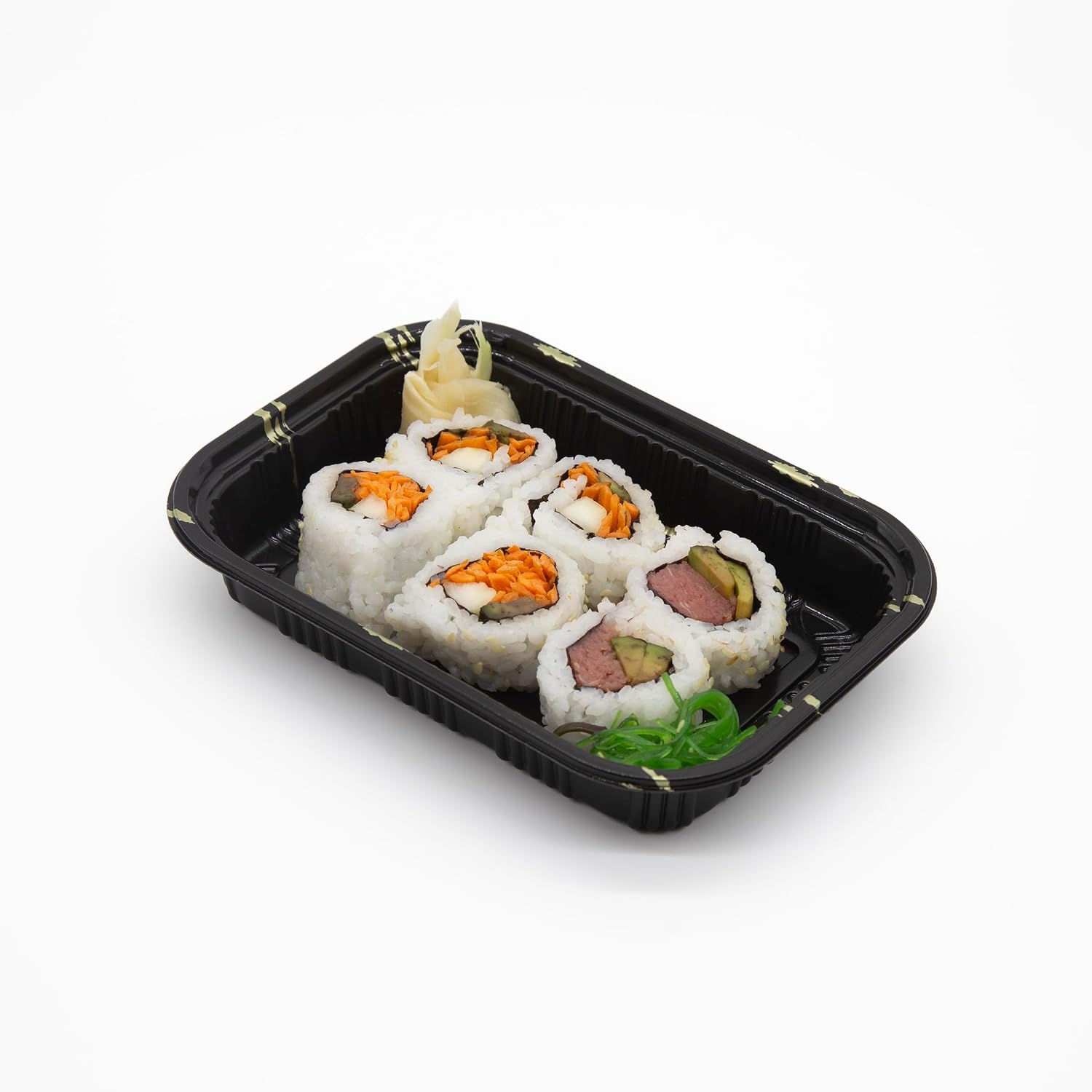 |Take-out Sushi Bento Boxes with Lids (Set of 50) Disposable Food Containers