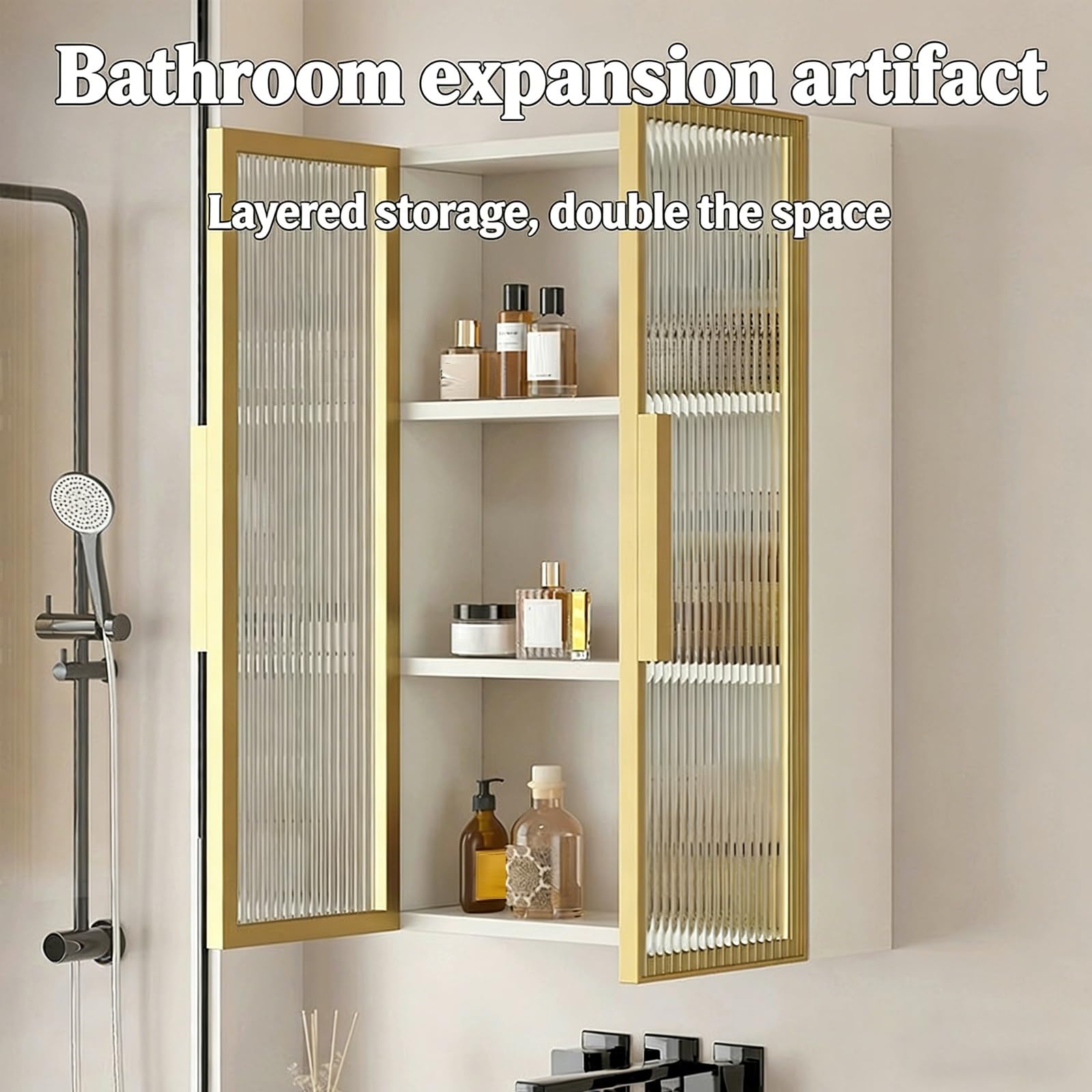 Armadio Mcine a parete in alluminio impermeabile salvaspazio Sto per bagno e cucina 2 porte 2 livelli s porta nizer - letto
