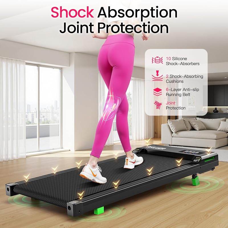 Akluer Walking Pad with Incline Under Desk Treadmill for Home Office image 2