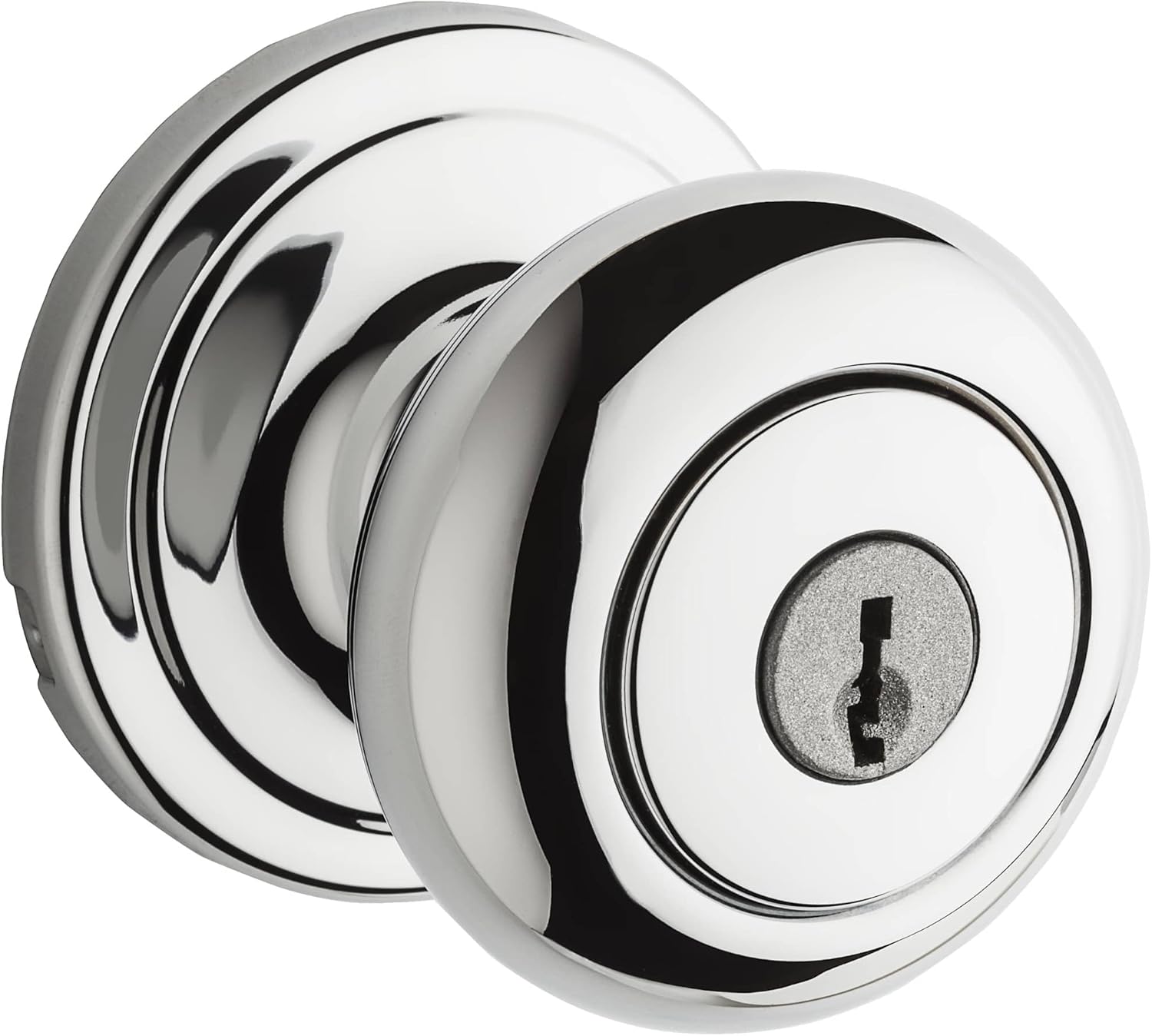 Kwikset 740H Signature Series Hancock Keyed Entry Single Cylinder Knobset - Polished Chrome