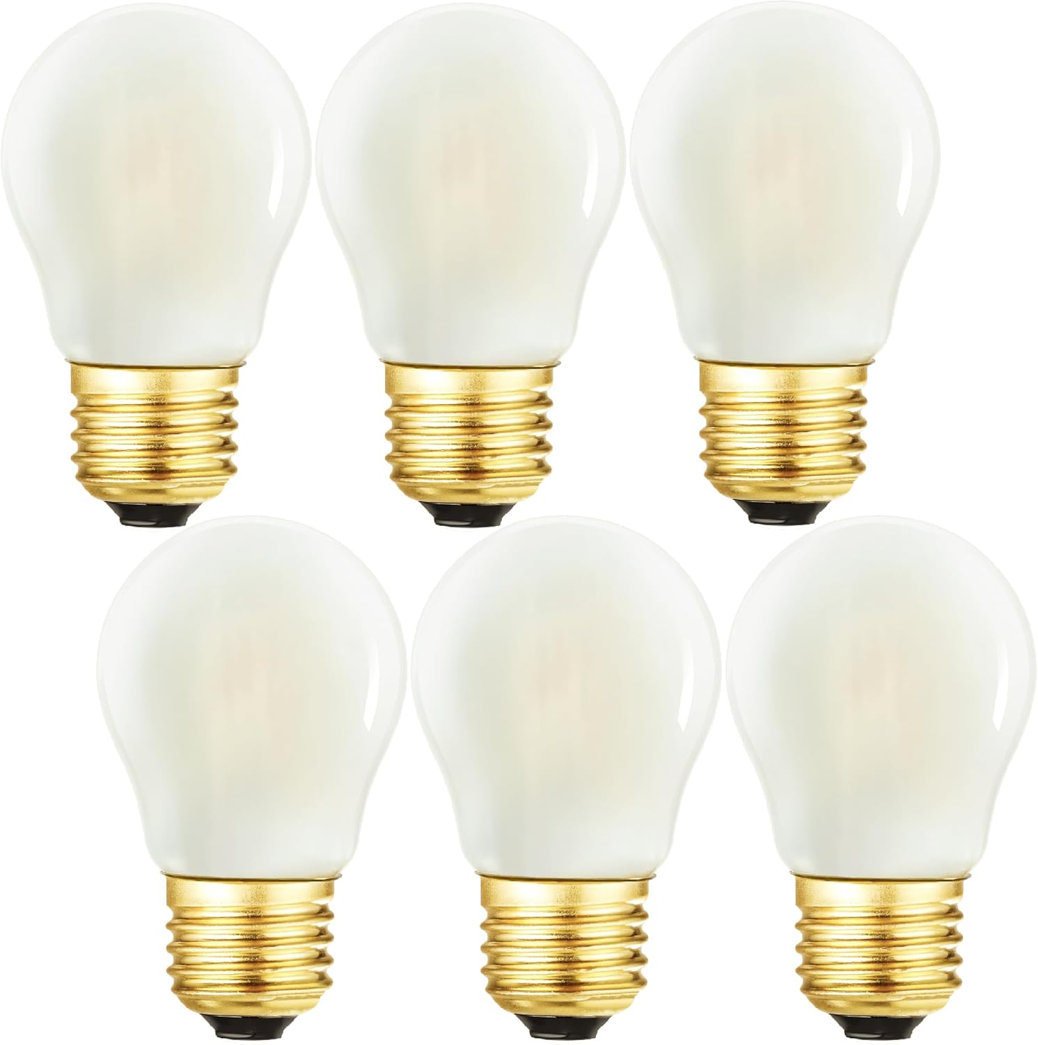 Dimmable E26 Edison Bulb, Warm White 2700k Frosted Short Small LED Bulb 2W Equal 20W Light Bulb,G45 250LM AC120V, E26 Globe Light Bulb for Pendant,Chandeliers,Vanity,6Pack