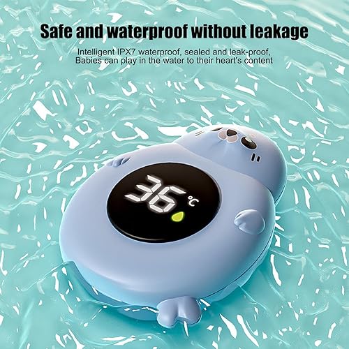 Miniatura 4 de Termómetro digital de agua  Medidor de temperatura de baño impermeable inteligente, monitor LED flotante  Sensor mejorado, termómetro de baño seguro