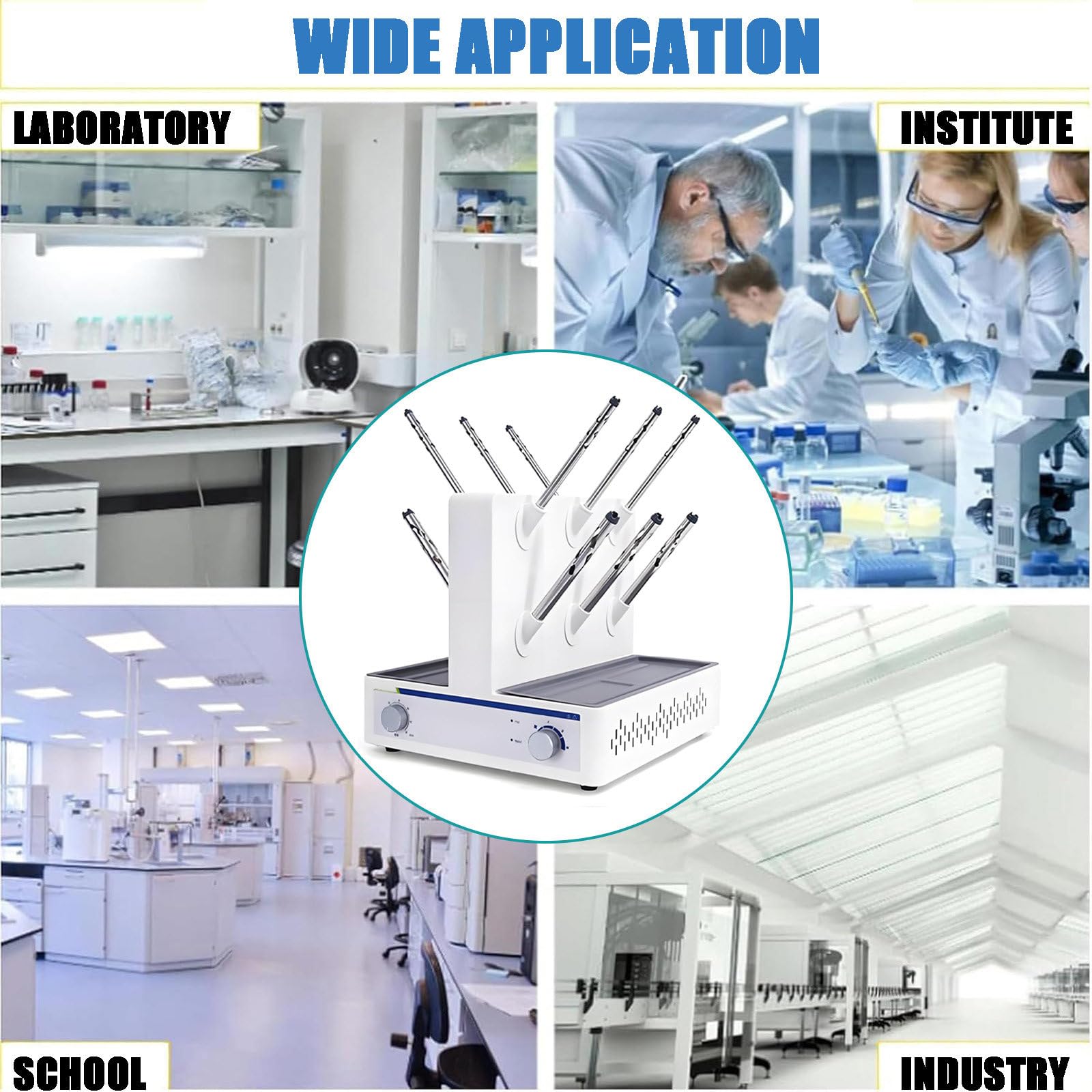 Asciugatore per Vetreria Da Laboratorio, Temperatura Di Uscita Del V-ento Di Rt~85℃ e Protezione Da Sovratemperatura Di 120℃ per Utensili Da Laboratorio Scolastico,LC-AD-24