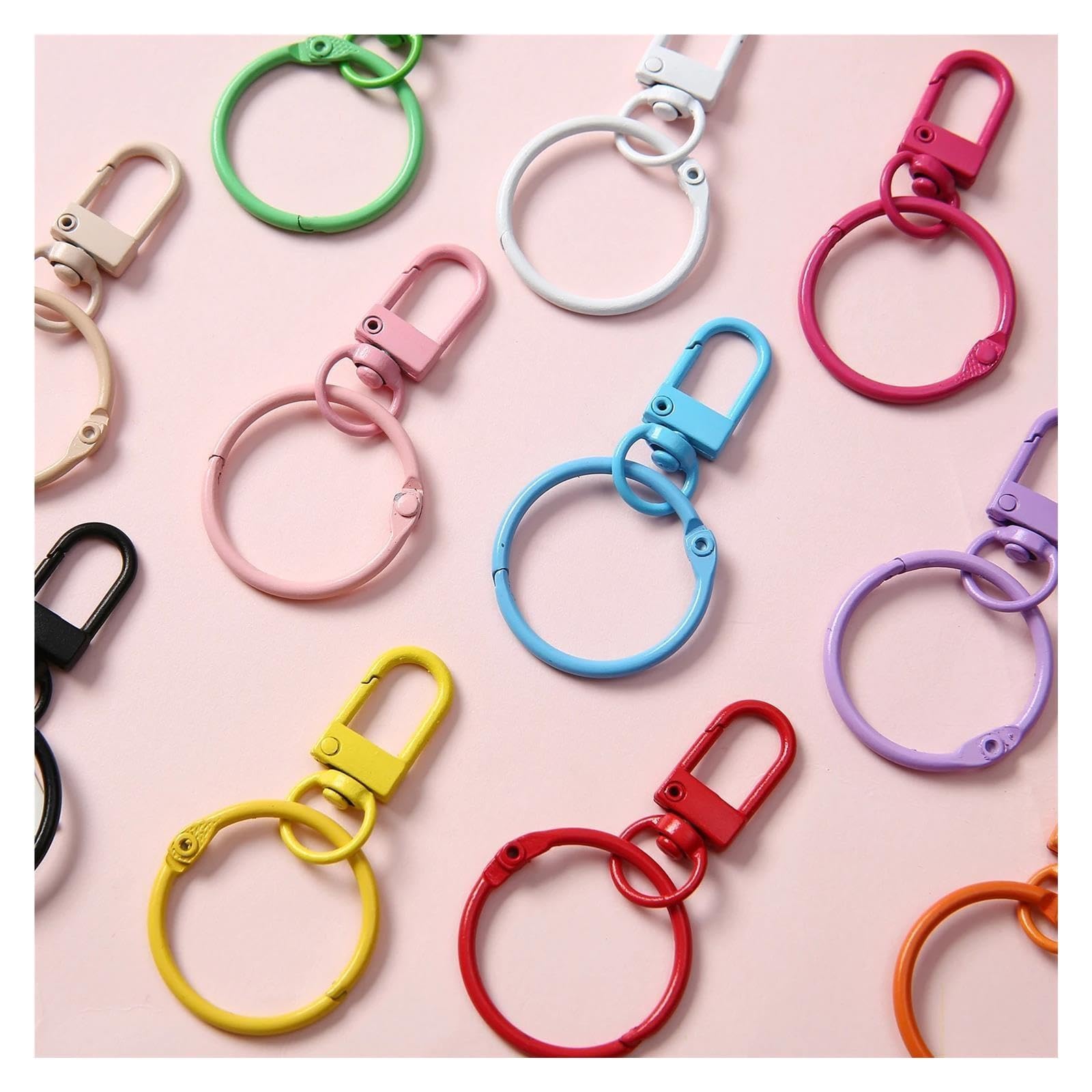 SchlüSselringe Bunte Schlüsselanhänger aus Metall mit geteilten Ringen