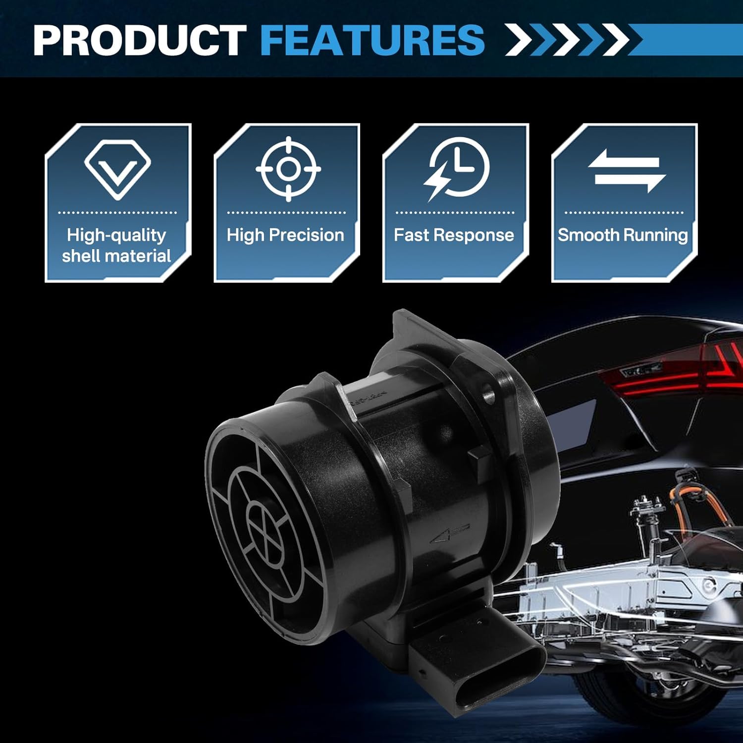 Mass Air Flow Sensor Meter 5-Pins MAF Sensor Compatible with 2002-2004 Mercedes-Benz C230 W203 Coupe, SLK230 R170 Convertible L4 2.3L Replace A1110940148, 5WK9613