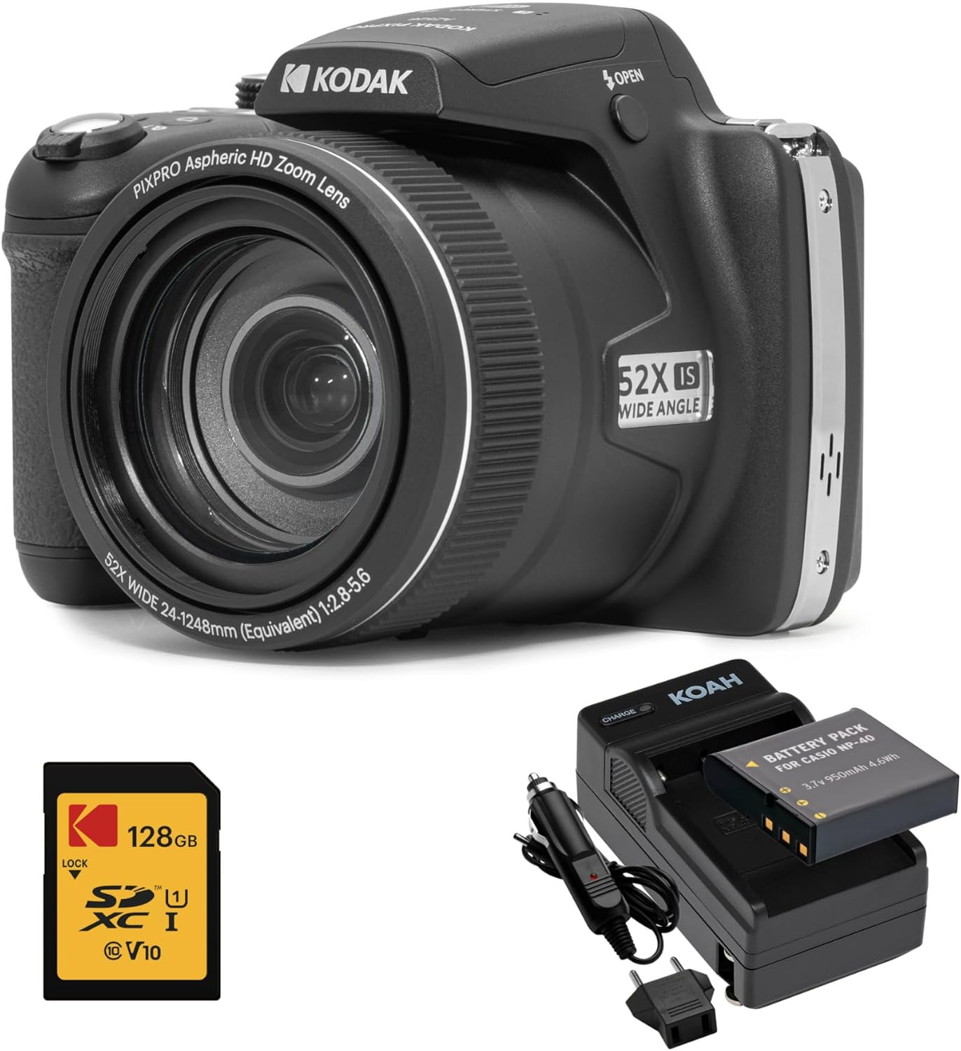 Kodak PIXPRO AZ528 16MP Astro Zoom Camera Bundle