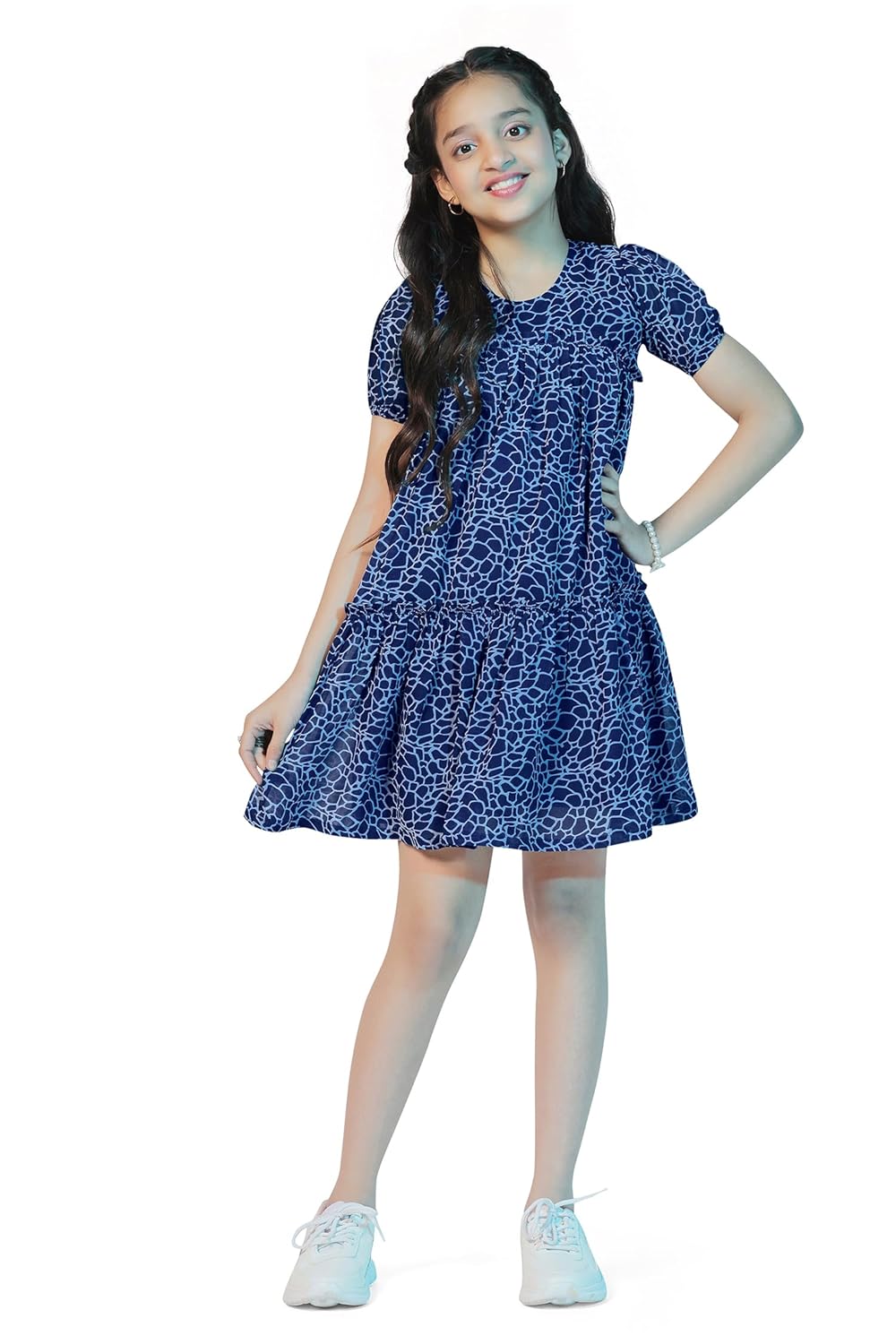 Fashion Dream Girl’s Printed Above Knee Length Dresses|Western Dress for Girls|Kids Frock Dress for Kids Girls|Fancy Dress|Mini Dress offers donot miss