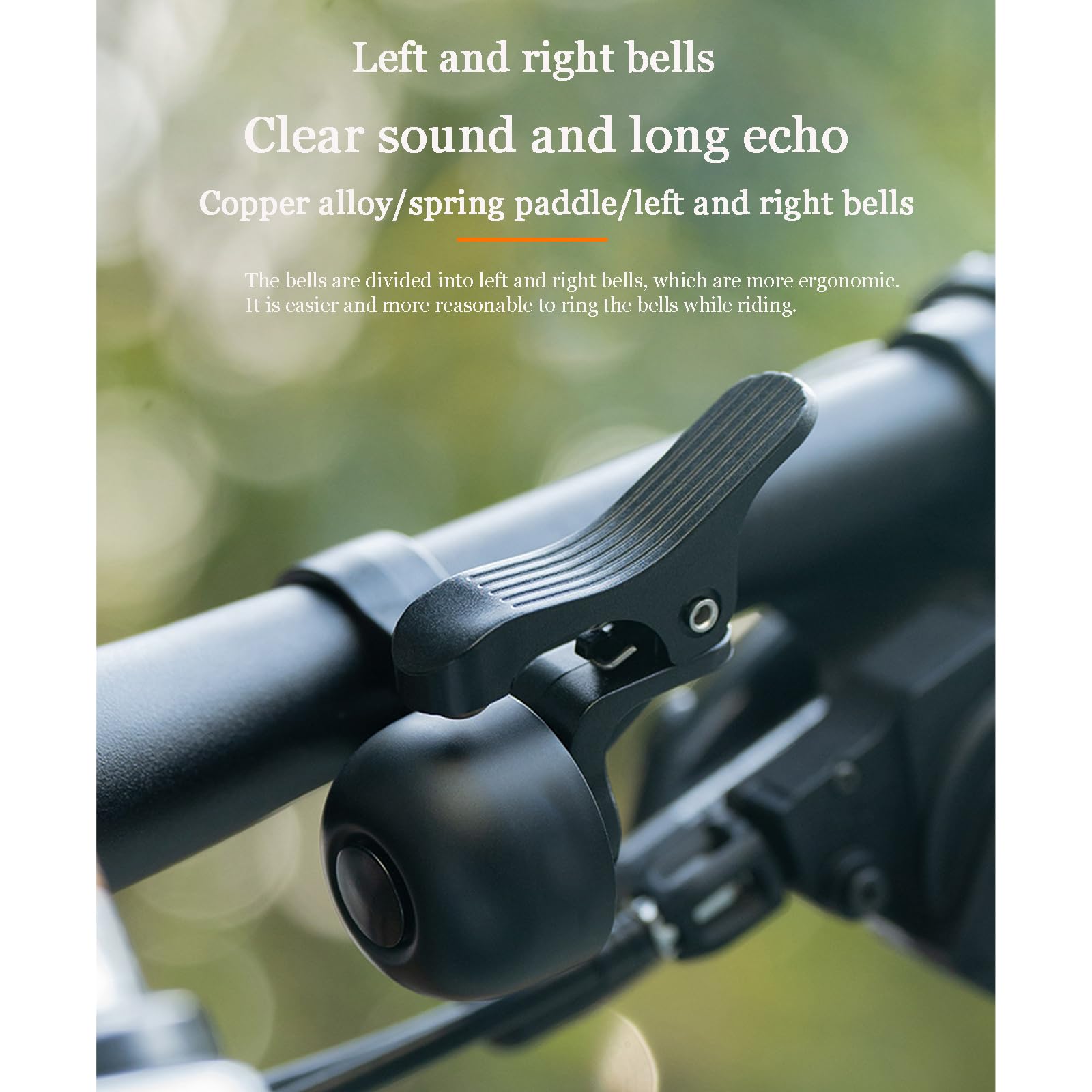 Sonnette de Vélo pour Cube Reaction Hybrid SLX 800, Klaxon Velo Étanche pour Guidon Diamètre de 22,2mm, Mini-Sonnette de Vélo en Alliage d'Aluminium, avec Son Clair et Fort, B Right Bell