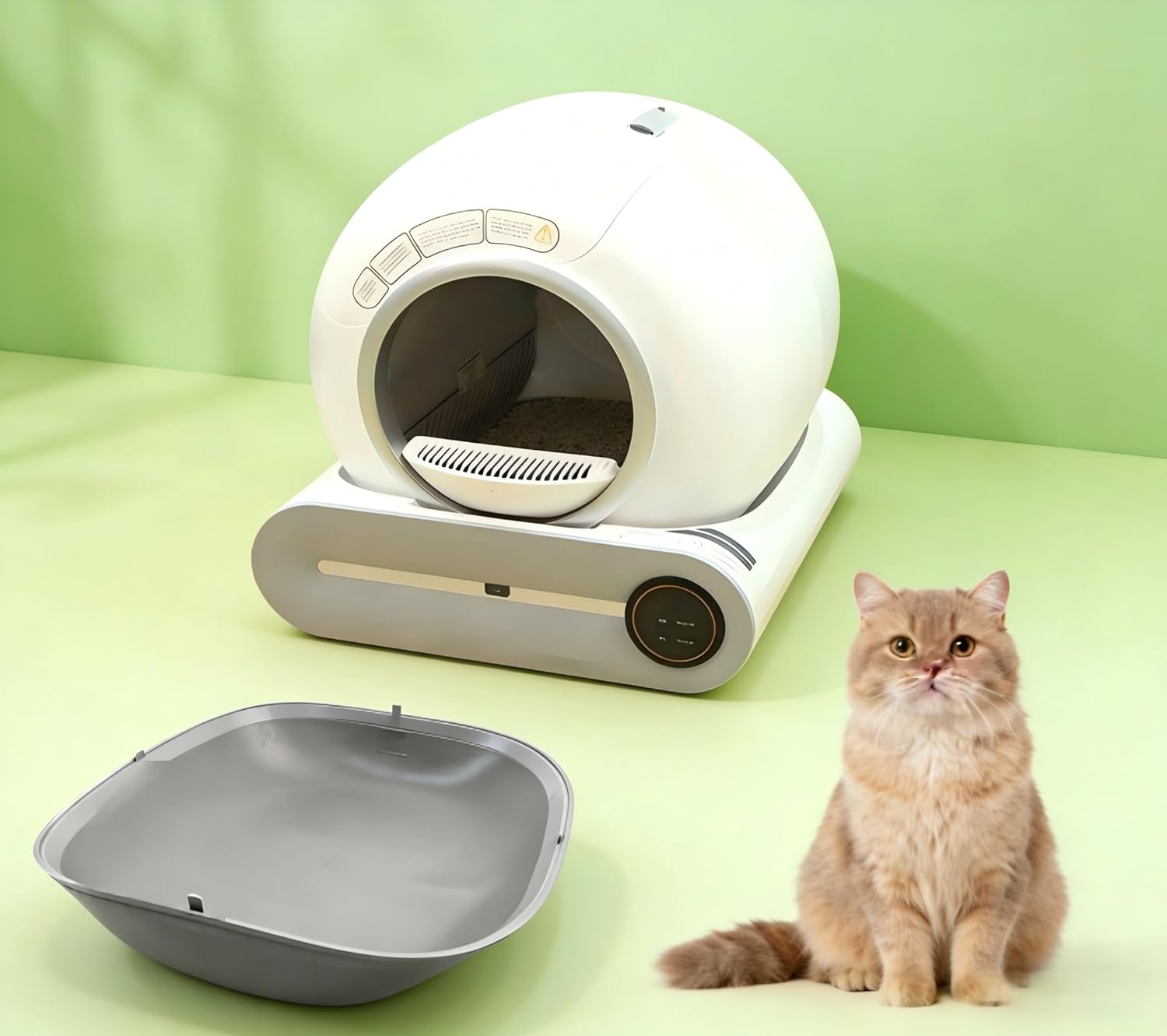 Silicon Cat Litter Box Pad Replacement for Self-Cleaning Cat Litter Box (for Model:65L Storage bin + 9L Waste Collection bin)‌Natural Silicone Material Waterproof, Anti-Stick,Anti-Scratch