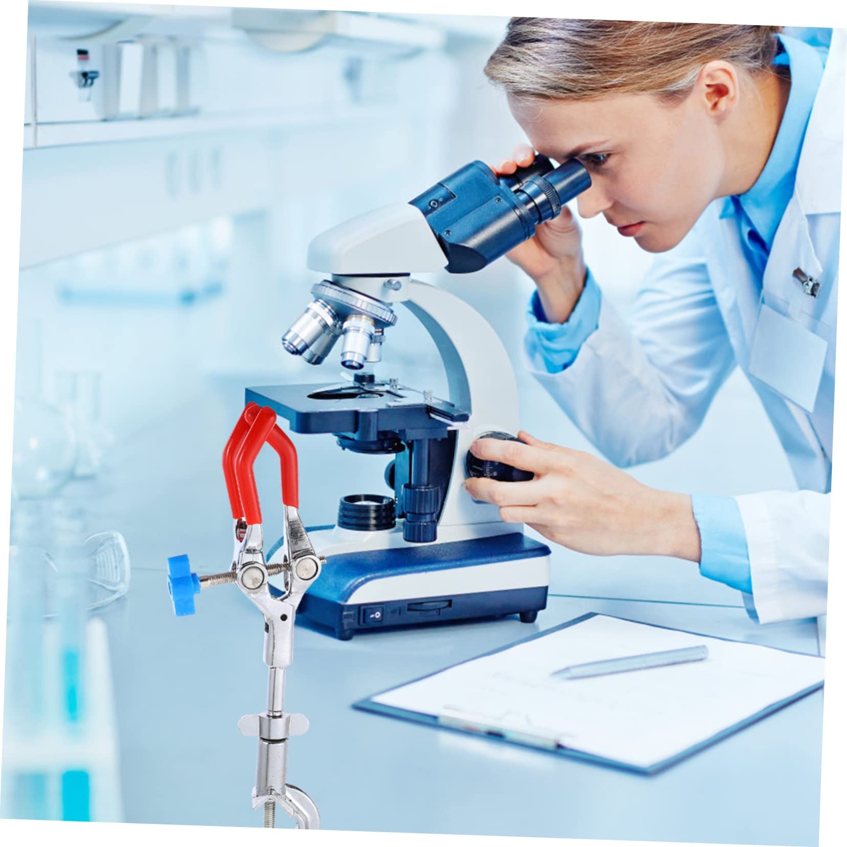 MAGICLULU 3 Pezzi Pinza Laboratorio Artigli con Superficie Placcata per Tubo Condensazione e Tavolo Titolazione Facile da Usare per Esperimenti Scientifici