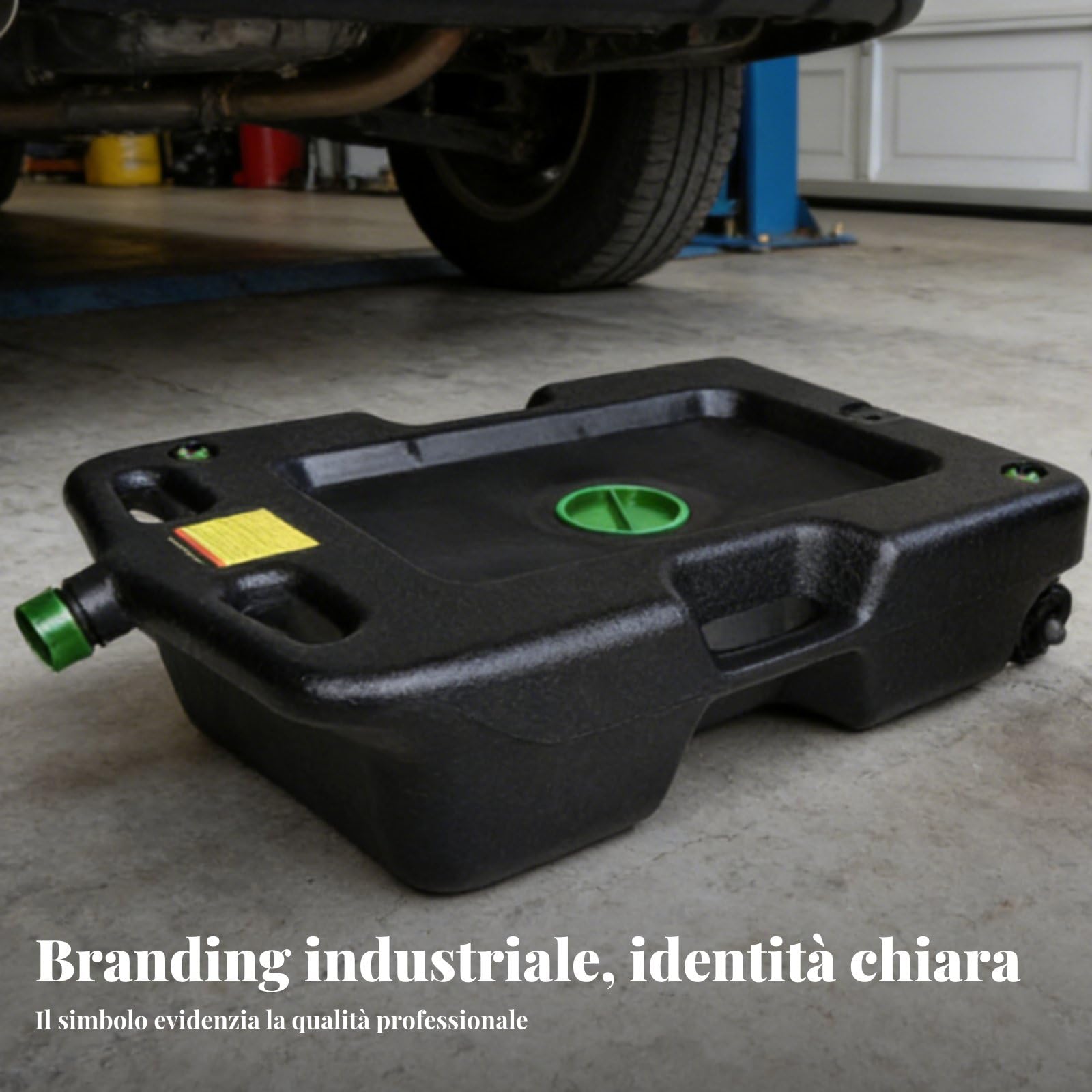 Vasca Recupero Olio Esausto Costruzione Durevole Recuperatore Olio Esausto Polietilene Ad Alta Densità per Meccanici, Manutenzione Auto, Garage