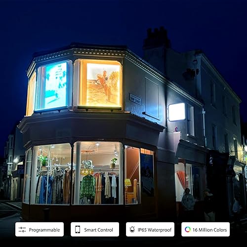 Miniatura 3 de Luz LED inteligente para arandela de pared, barra de luz lineal RGB+CCT de 120 V 168 W con control grupal e individual, temporizador, modos de