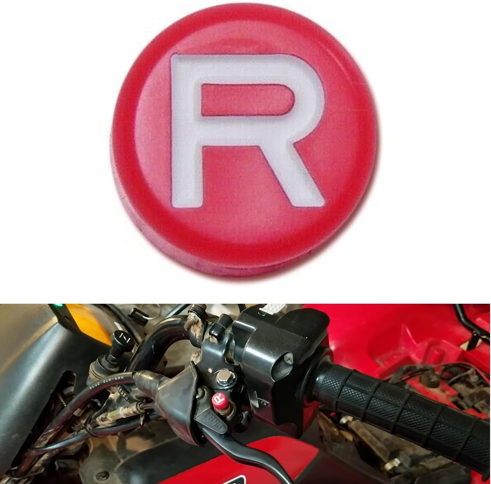 1 Pack 53187-VM6-000 Reverse Cap Button for Honda FourTrax 300 Rancher 350 420 Foreman 400 450 500 Recon 250 TRX300EX TRX250EX TRX250X TRX350 TRX250 TRX200 TRX125 ATC250 ATC125
