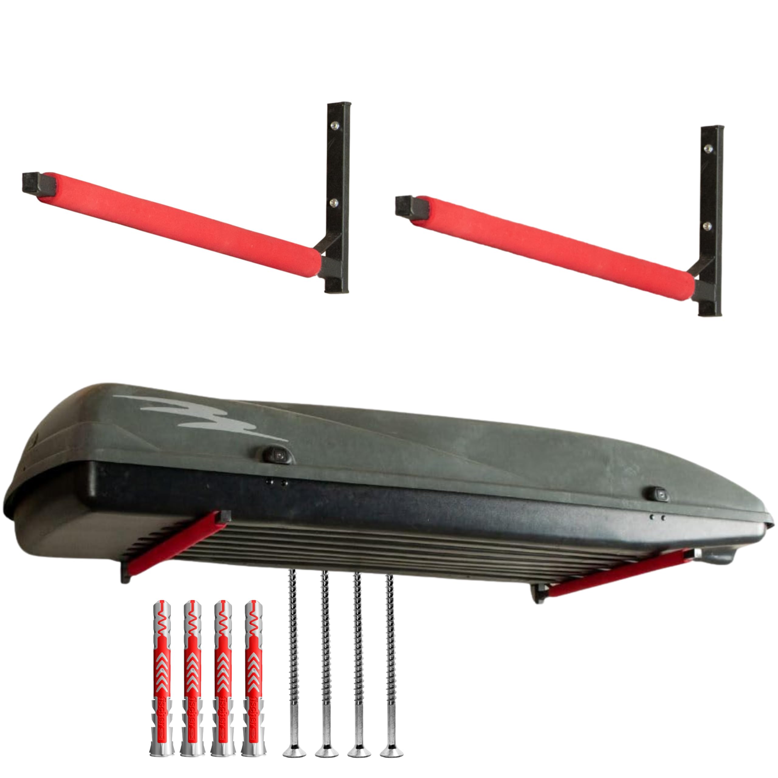 Pallit BRACKET-M Wandhalterung für Dachboxen, Kanus & Surfboards – Platzsparende Aufbewahrung für Garage & Keller – Max. Tragkraft 40kg – Universale Halterung für Sperrige Gegenstände