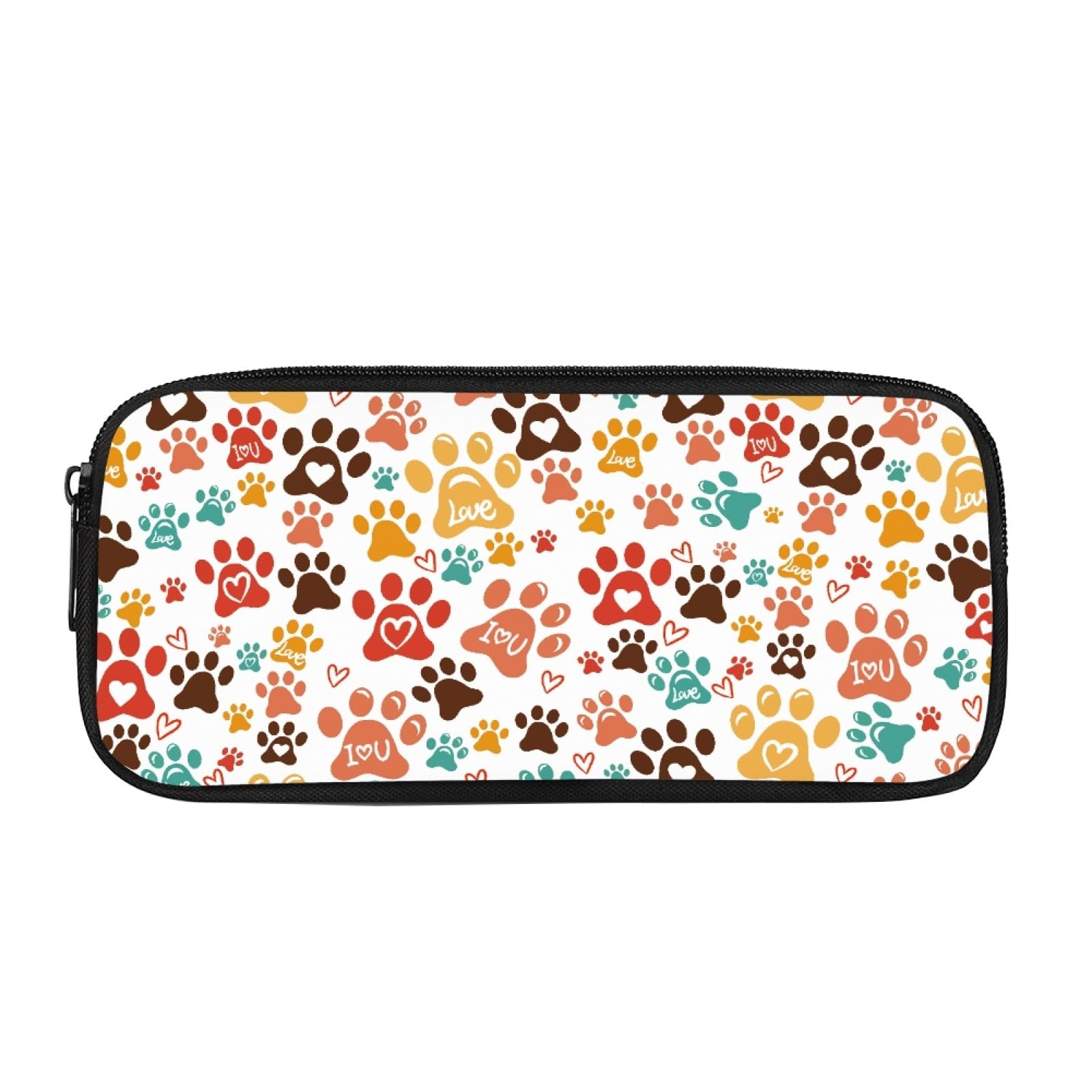 Coloranimal Colorful Puppy Paw Pencil Case for Kids Girls - Waterproof Pen Pouch Organizer - Middle High School Pouch Bag — image 1