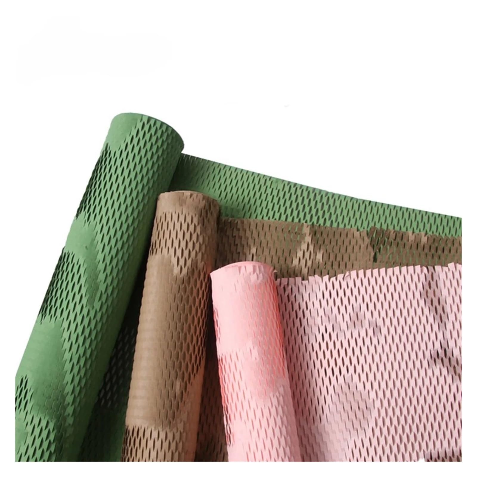 Papierowa rolka do pakowania o strukturze plastra miodu | Wielokolorowe opakowanie kwiatowe o wymiarach 50 cm x 9 m: papier o strukturze plastra miodu z rozdzieranej siatki(Color 2)