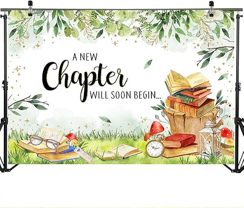 Miniatura 3 de Mocsicka A New Chapter Will Soon Begin - Telón de fondo para decoración de fiesta de despedida que se mueve lejos del cambio de trabajo, fondo de