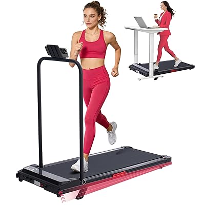 Walking Pad with Handle Bar and Incline, 3.0HP Under Desk Treadmill for Home Small Space, 0.6-7.6MPH Portable Walking Pad Treadmill with Handles, 350LBS, 2026 Upgrade