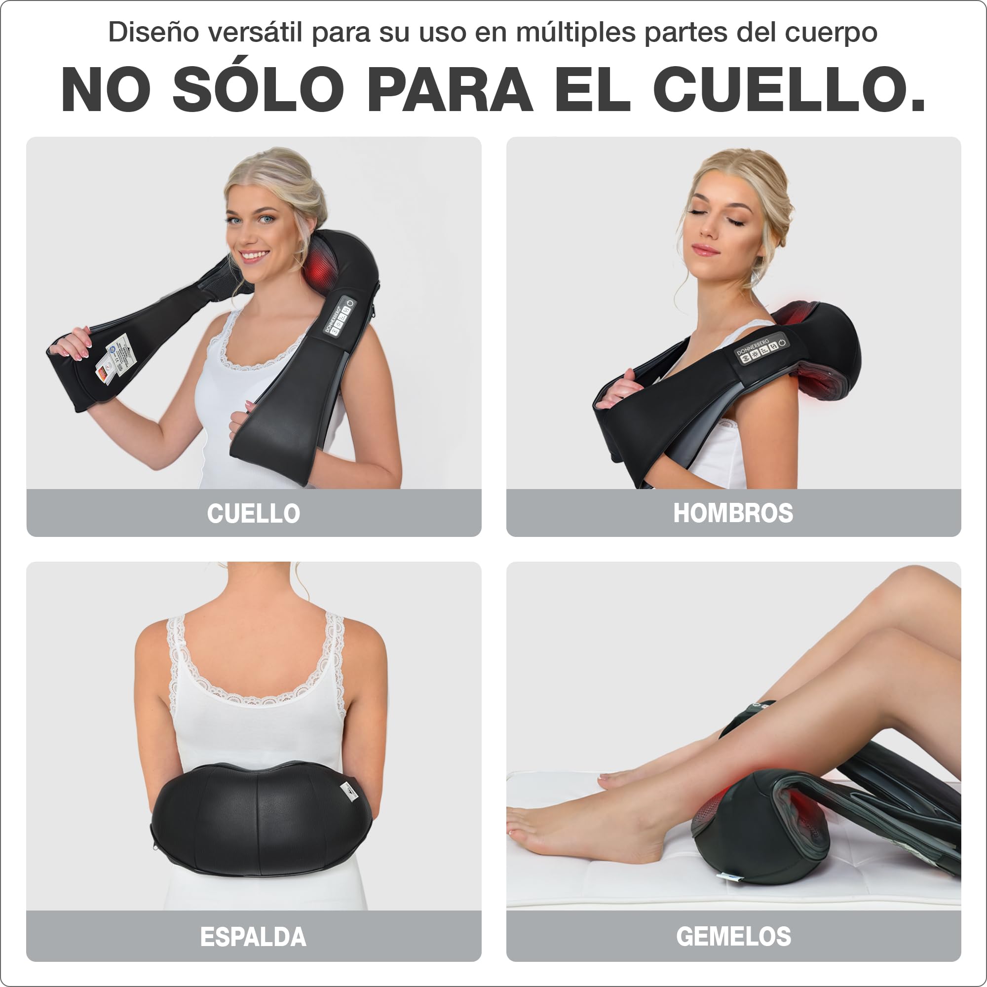 Donnerberg® Masajeador Cervical y Espalda Inalámbrico| Regalo Original |Masajeador de Cuello | 7 Años de Garantía ✓ |Calidad Alemana |Tratamiento cervical