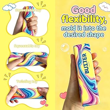 Tereyağı Squishy Stres Oyuncağı Yavaş Yükselen Sıkma Oyuncağı Fidget Oyuncak Duyusal Anti Stres El Egzersiz Oyuncağı Çocuk ve Yetişkin İçin 1 Adet (Mint Yeşili)