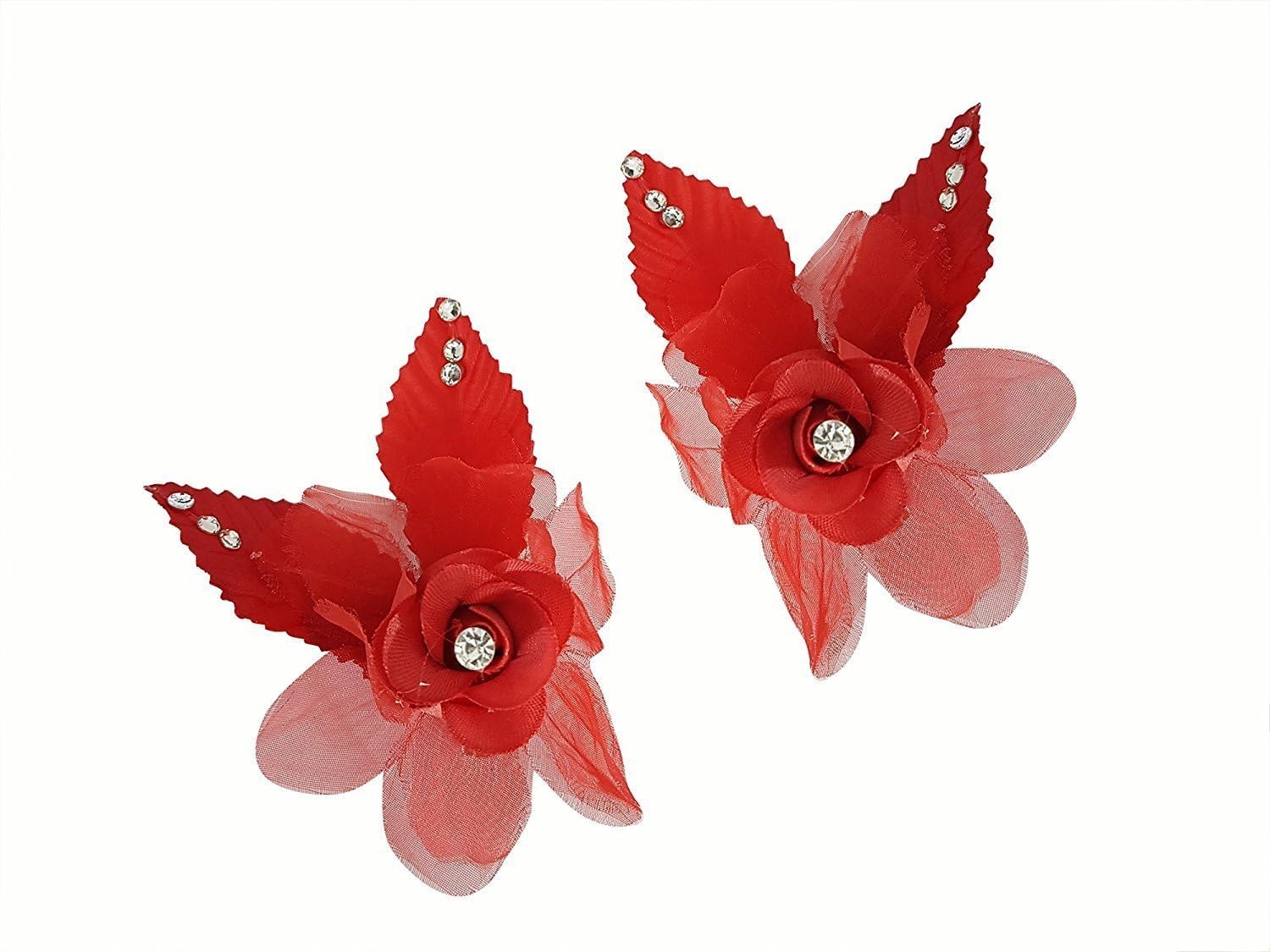 BOXOFlower Hair Clip For Women And Girls,10 gram, Red, Pack of 1, (10762)