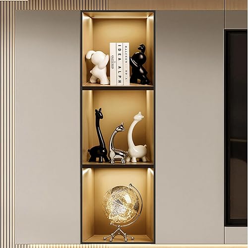 Miniatura 4 de Estatua moderna de cerámica decorativa de jirafa para decoración del hogar para sala de estar, estante, decoración moderna de estantería, escultura