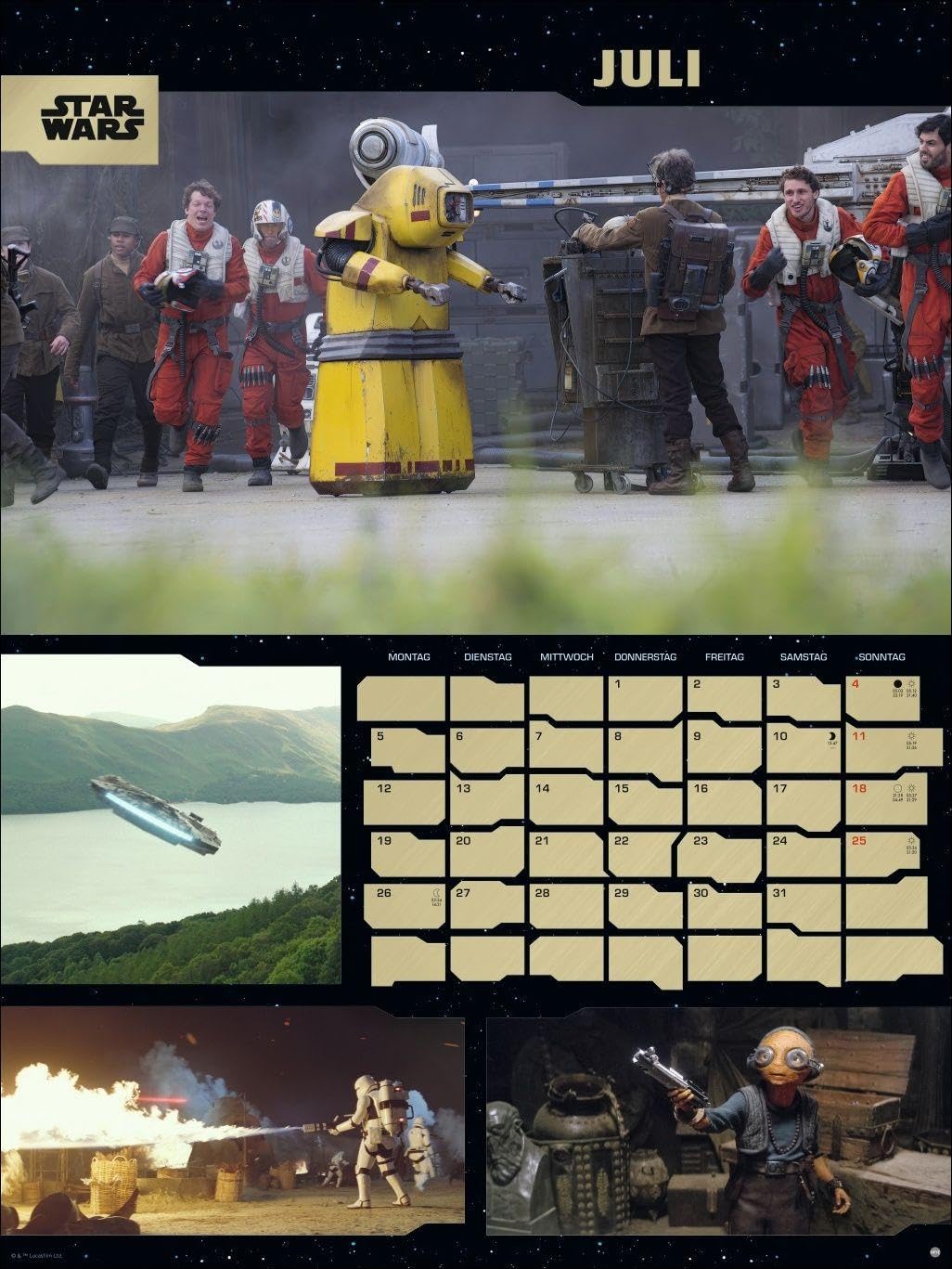 Star Wars Broschur XL Kalender 2027: Praktisch und ein absoluter Hingucker: Terminplaner groß mit den besten Szenen aus den Star Wars Filmen. Viel Platz für Termine für Star Wars Fans.