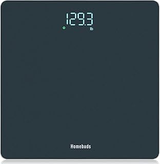 Homebuds Digital Weight Scale, High Precision in 0.05kg by Our Professional Factory Since 2001, Weighing Scale LED Display and Step-On, 3*AAA Batteries Included, 182kg, Blue