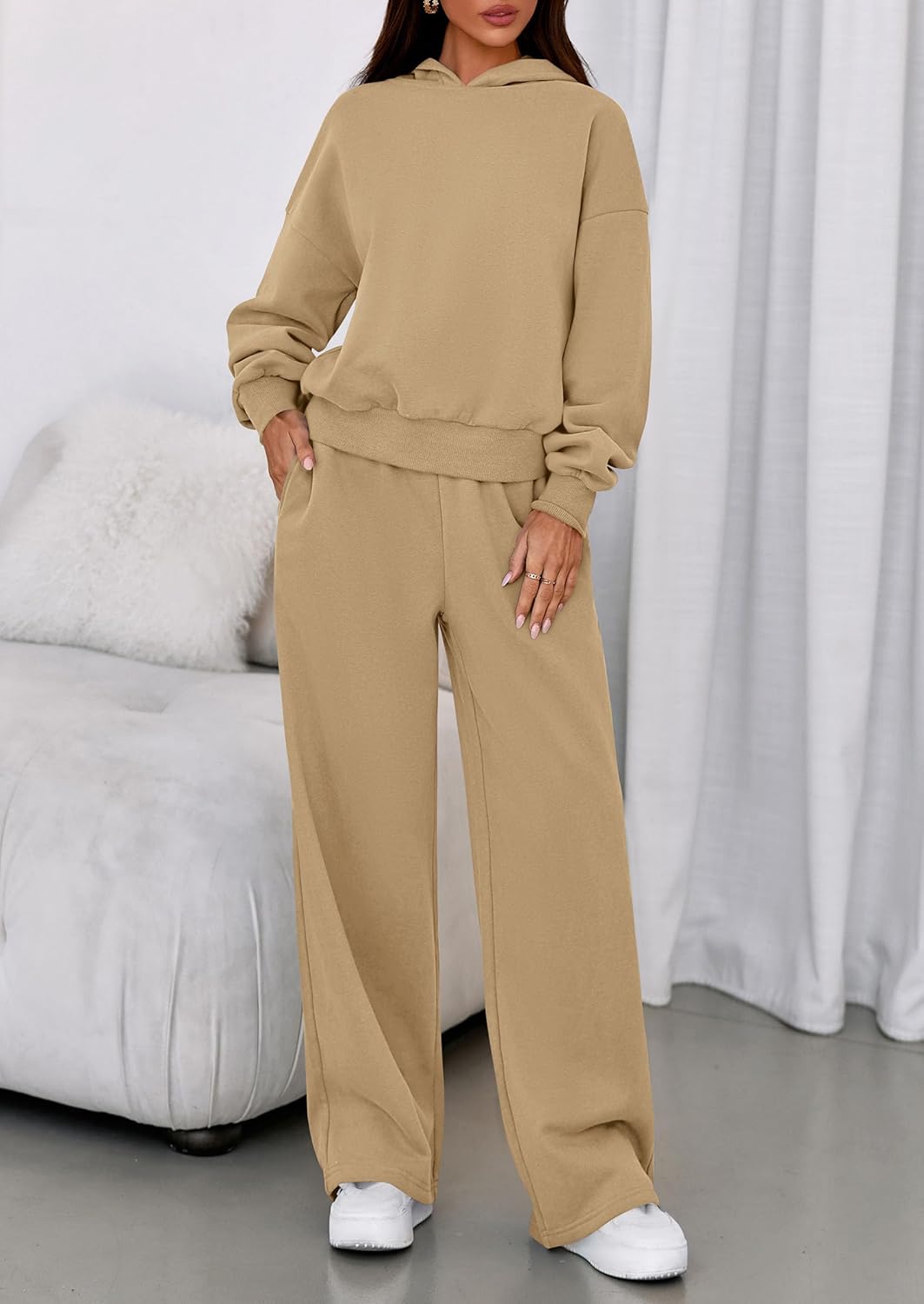 PRETTYGARDEN Womens Sweatsuits 2 Piece Set 2026 Casual Winter Long Sleeve Hoodie Loose Wide Leg Sweatpants Fall Tracksuit - Image 7