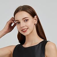 Vista 19 de Natural Stone Stud Earrings for Women 8mm Sterling Silver Genuine Gemstone Earrings Handmade Sterling Silver Crystal Stud Earrings for Women