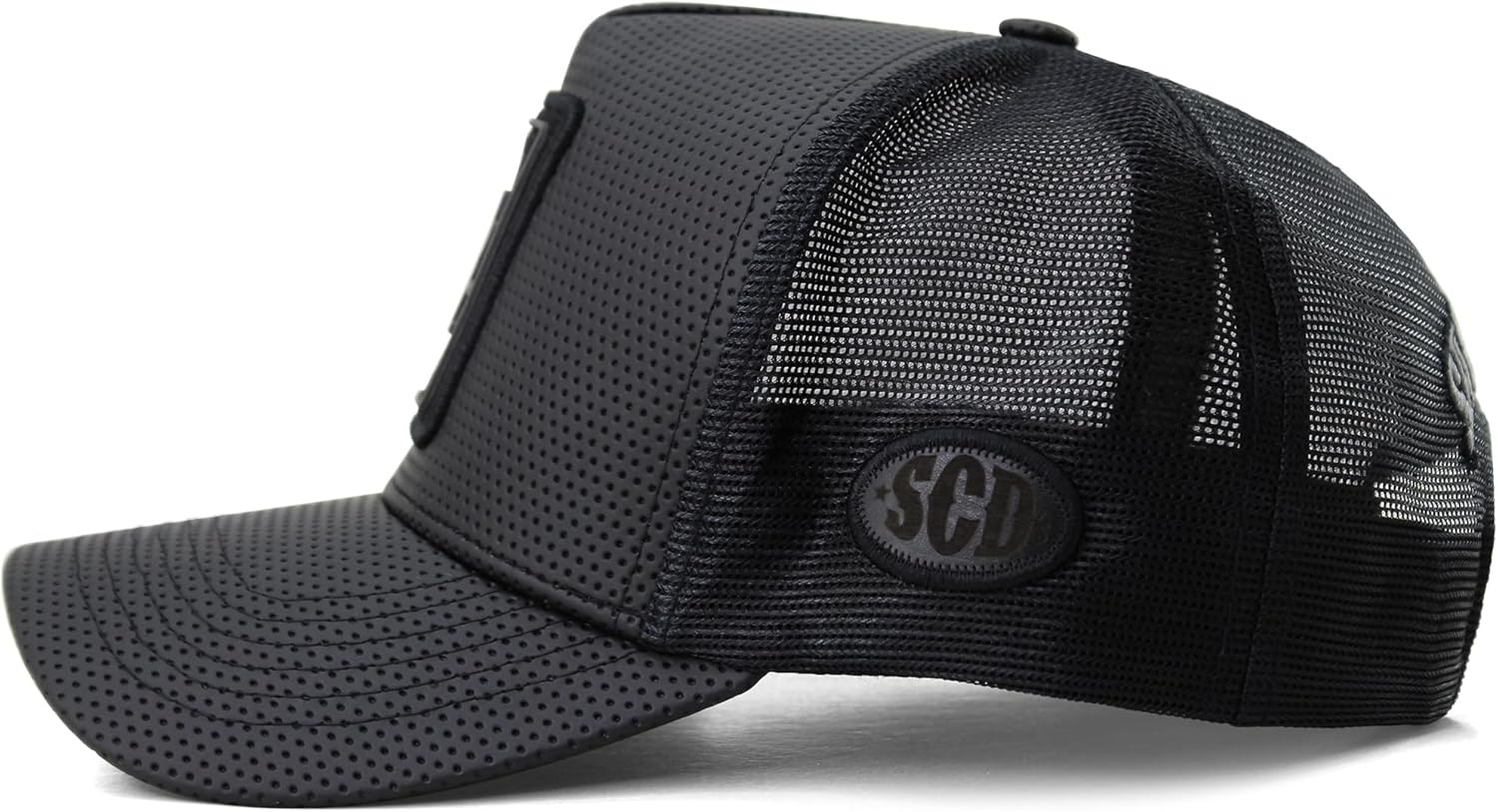 Sacudido's | Logo | Textured Black | Trucker Cap, Agribusiness, Ranch Hat, Farm Cap, Adjustable, for Men and Women, Great for Hunting