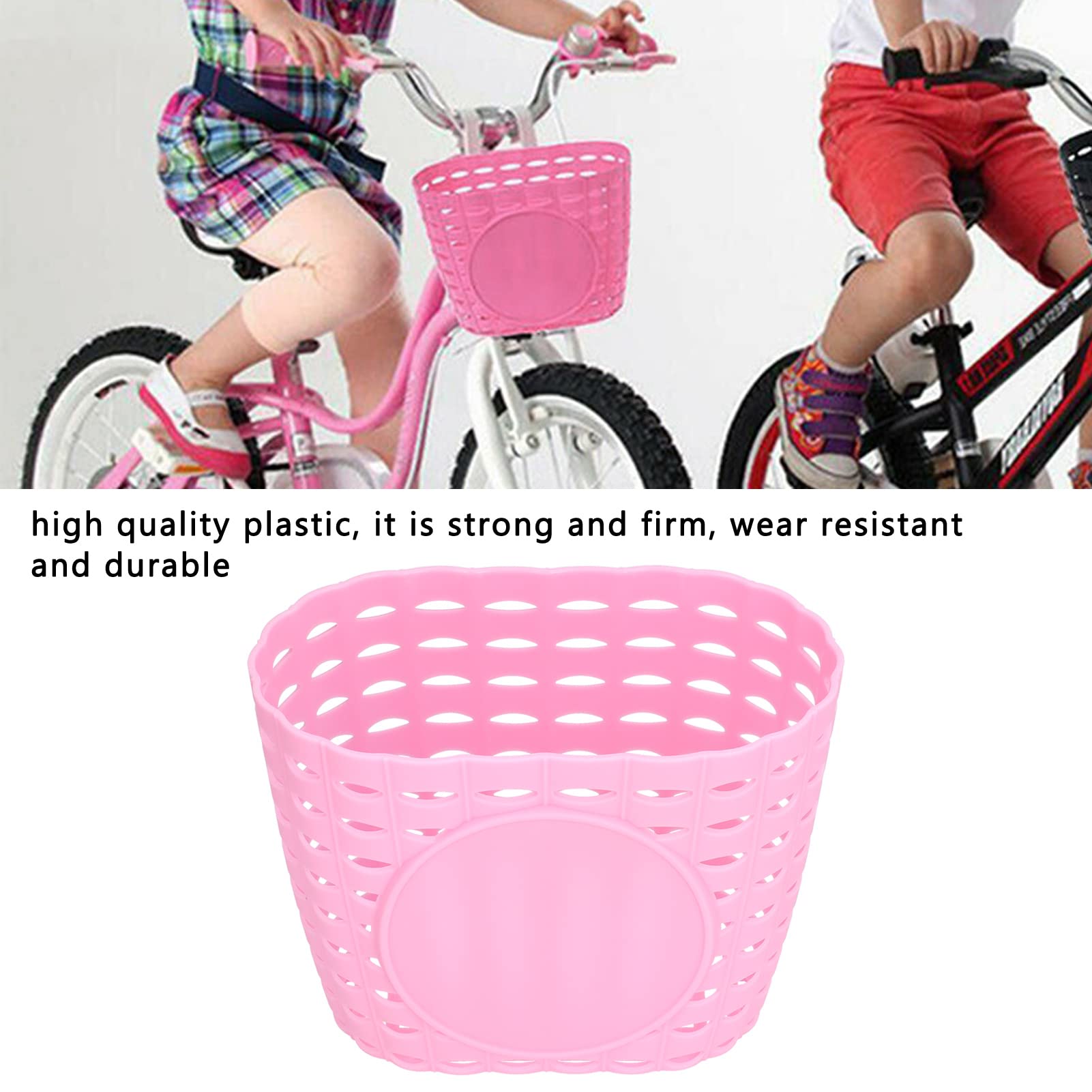 Panier Vélo Guidon HEITIGN - Panier Plastique Enfants - Pour Scooter/Tricycle - Noir