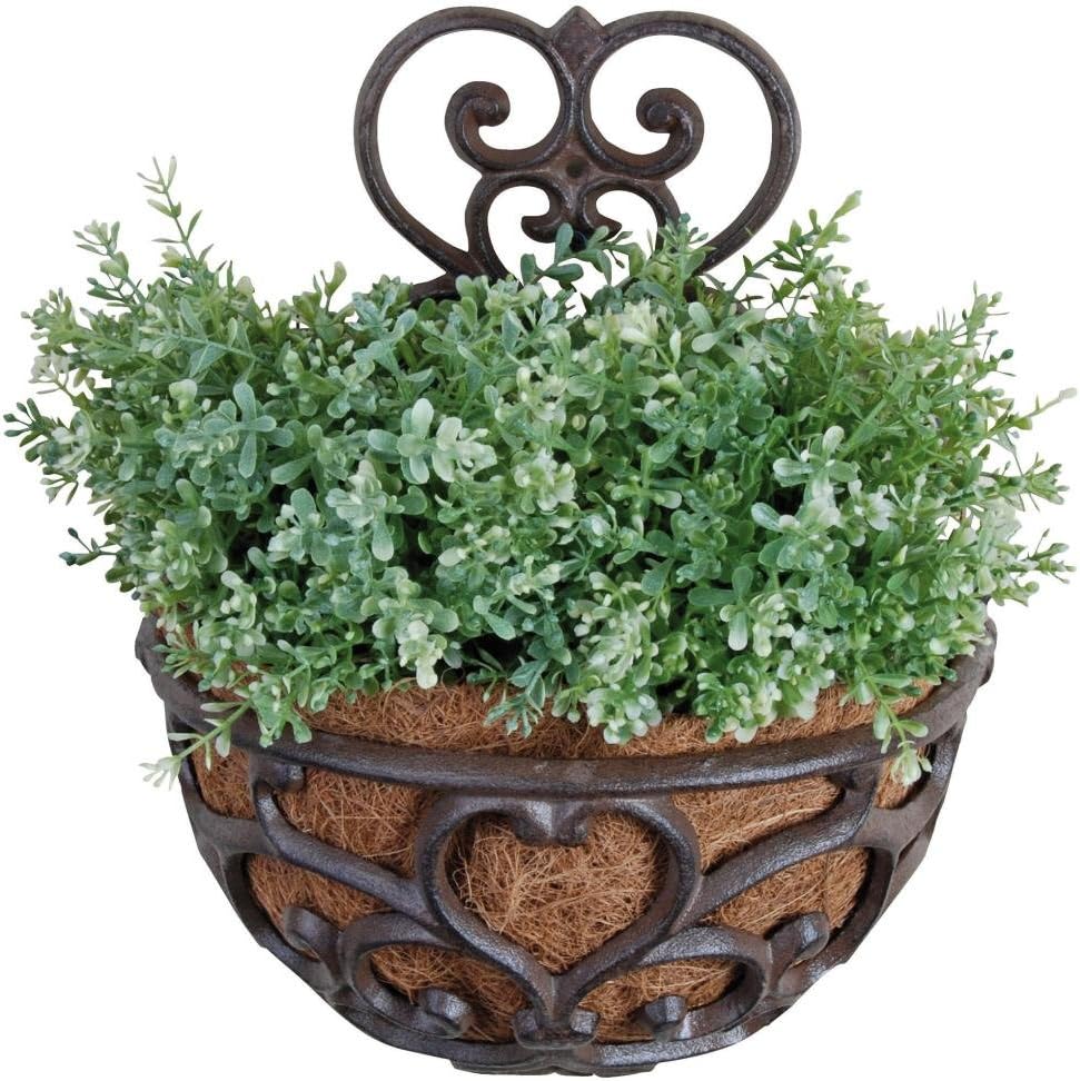 Esschert Design USA BPH51 Half Round Cast Iron Wall Planter