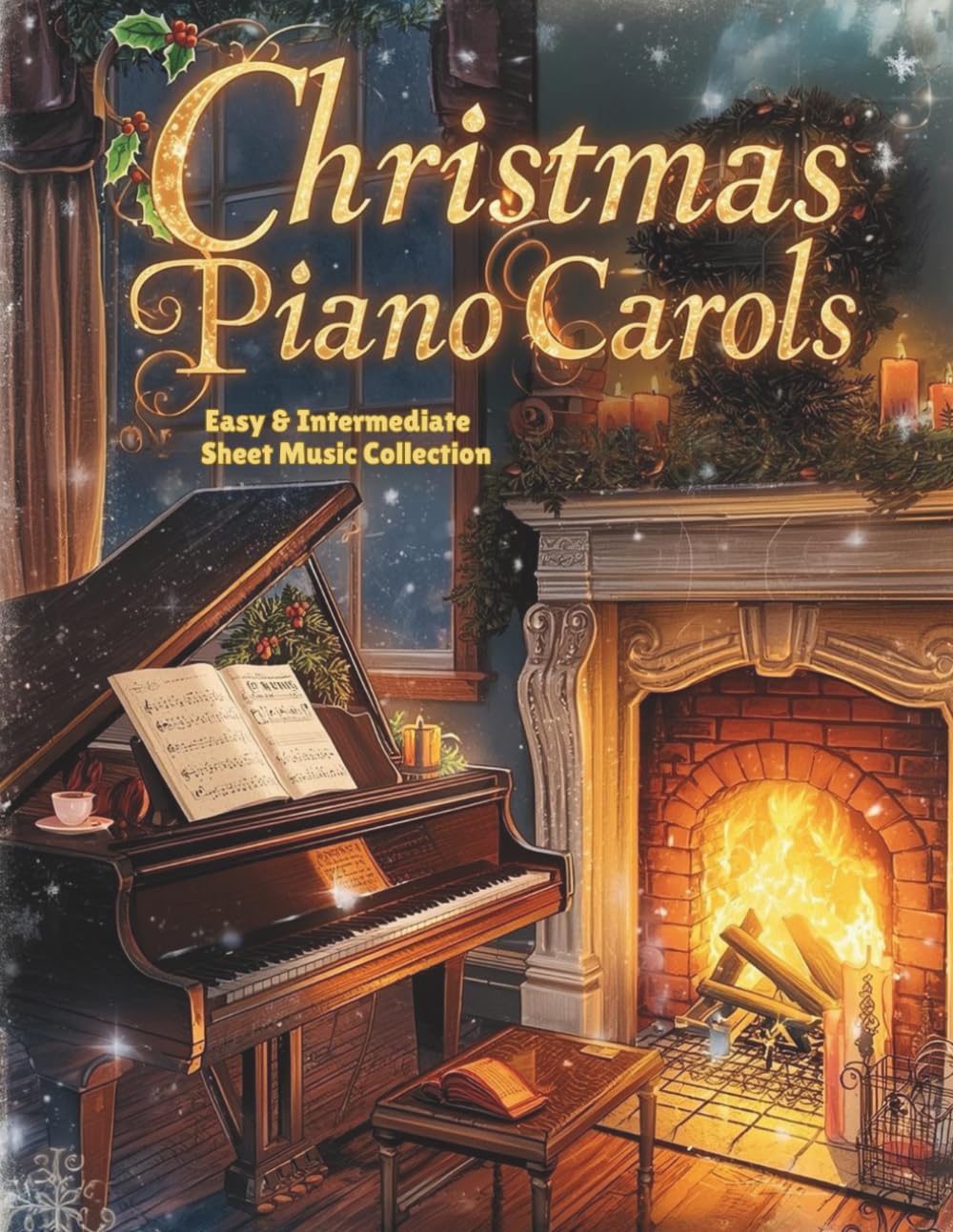 Christmas Piano Carols – Easy & Intermediate Sheet Music Collection: The First Noel, Silent Night, O Holy Night & More
