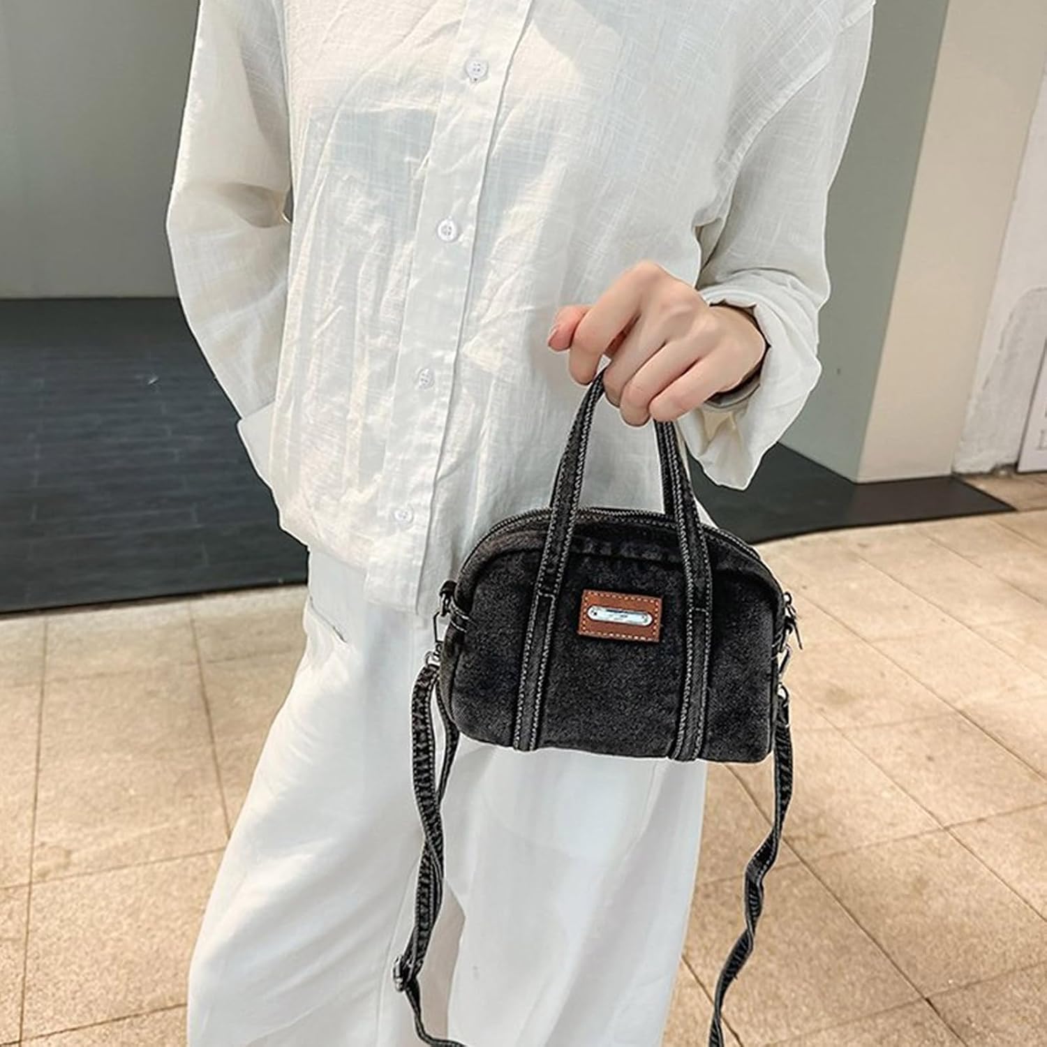 Denims Toted Bag for Women Top Handle Satchel Handbags Purses with Detachable Strap Shoulder Bags Trendy Crossbody Bags Bag