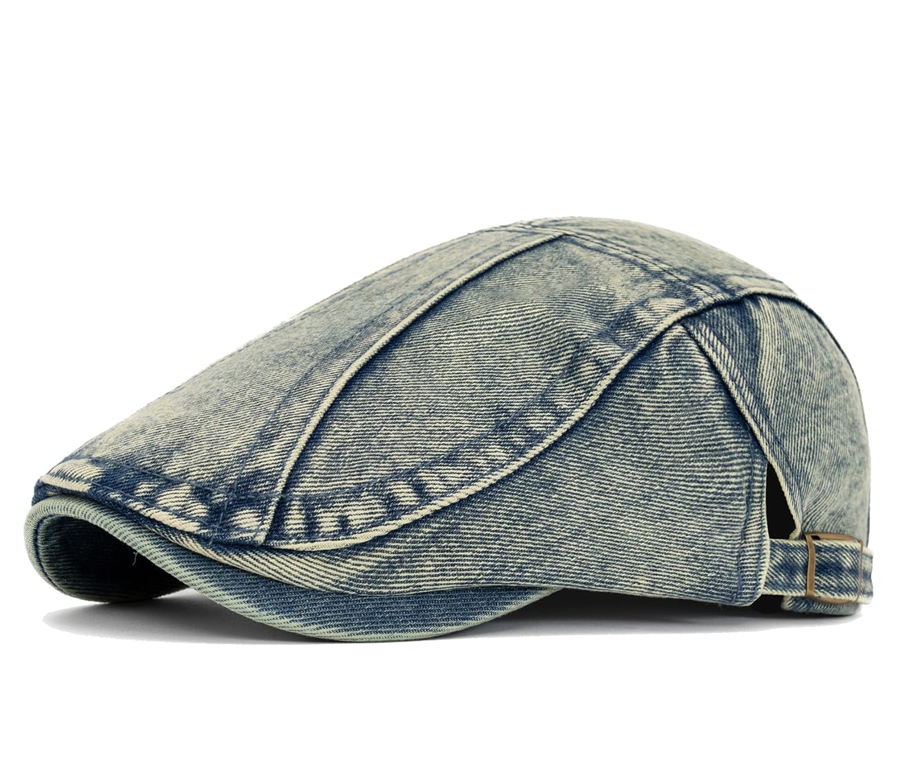 Cotton Newsboy Cap,Breathable Ivy Gatsby Cabbie Beret Hat for Men's Women Driving Hunting Golf (Retro Denim Green)