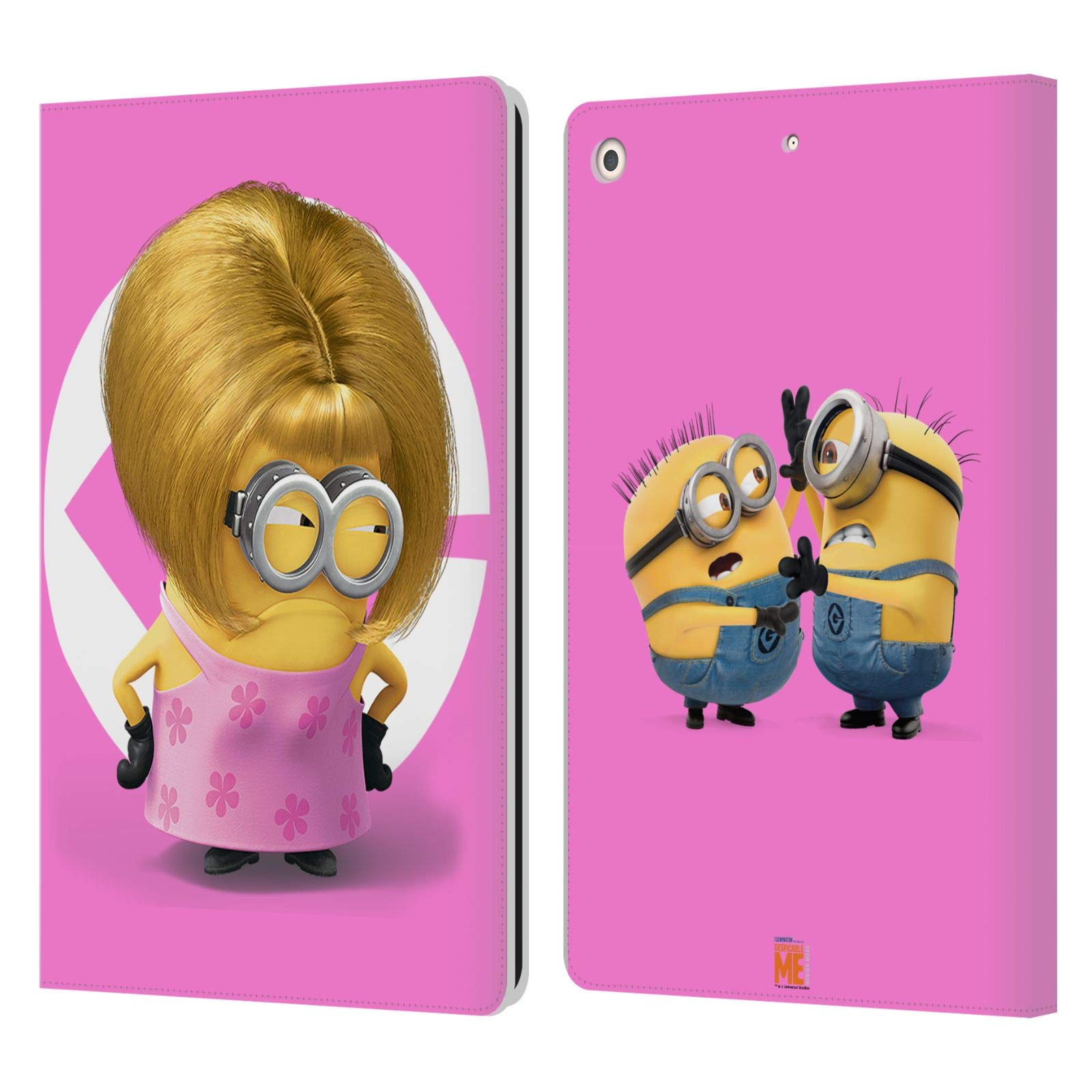 Head Case DesignsHead Case Designs Officially Licensed Despicable Me Bob Mom Costume Minions Leather Book Wallet Case Cover Compatible with Apple iPad 10.2 2019/2020/2021