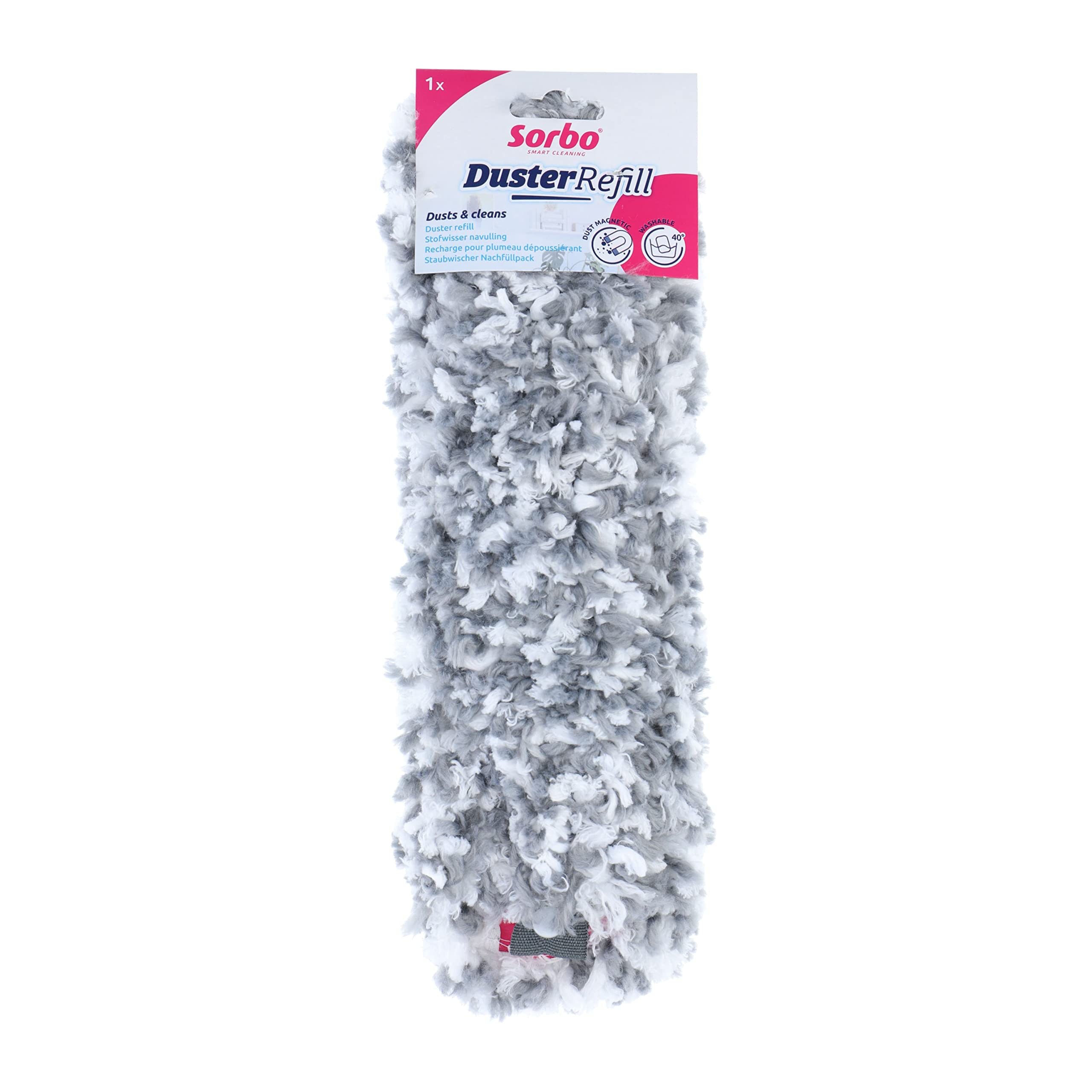 Duster, Microfibre, Grey/White, Regular