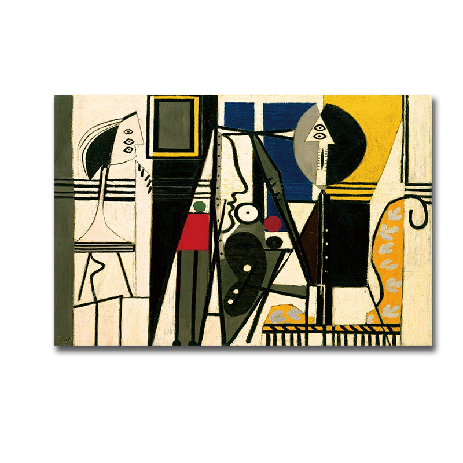 Amazon.co.jp: ピカソ画家とモデルキャンバス壁アートキャンバス絵画 