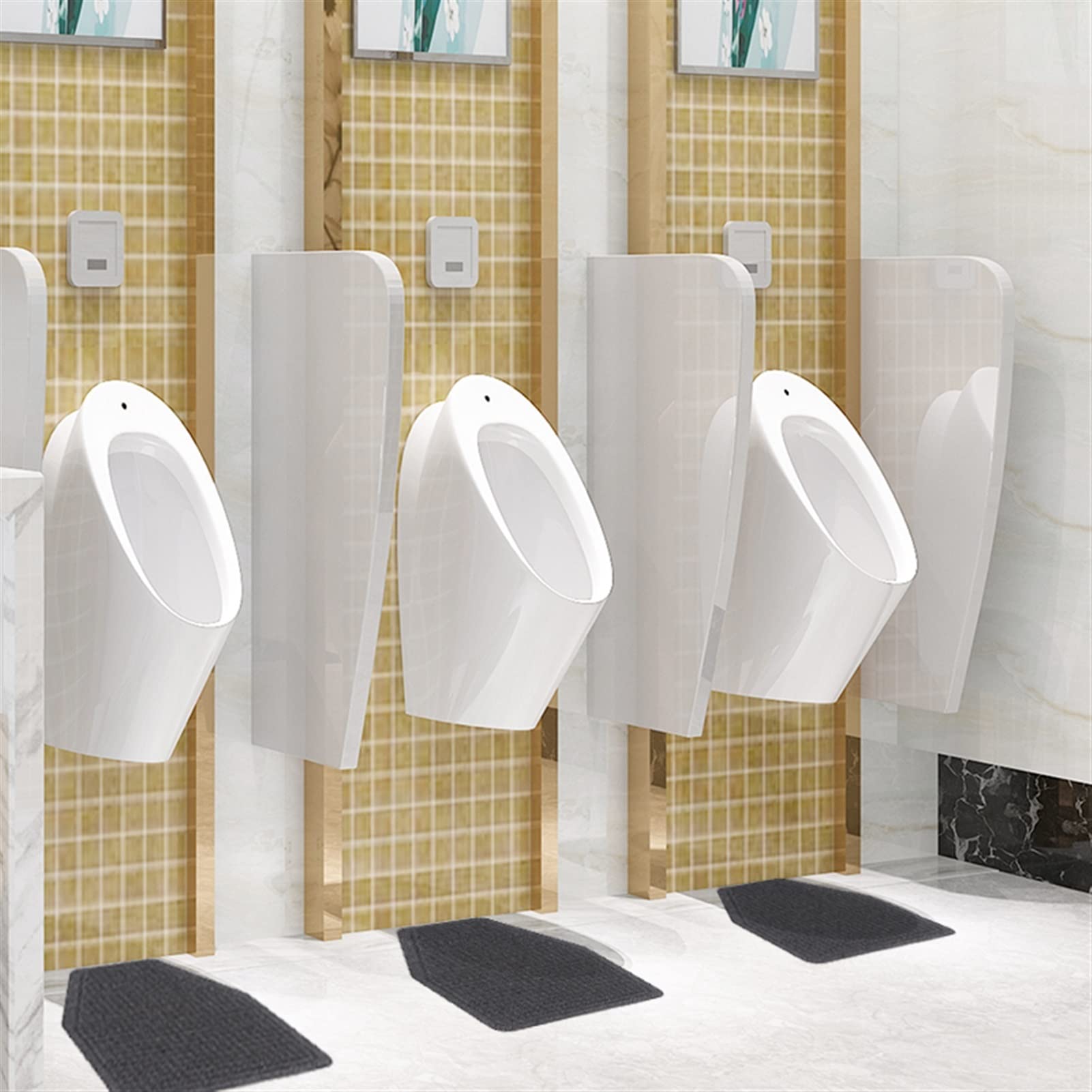 Rutschfeste Urinalmatte mit Wasseraufnahme und Geruchsbeseitigung, ideal für Herren-Badezimmer, Toilette, verbessert Hygiene und Sicherheit