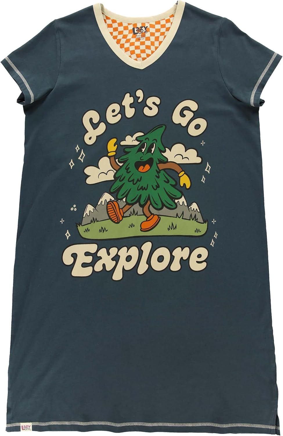 Lazy One Women's Nightgown, Funny V-Neck Sleep Shirt for Women, Novelty Pajama Shirts - Image 2