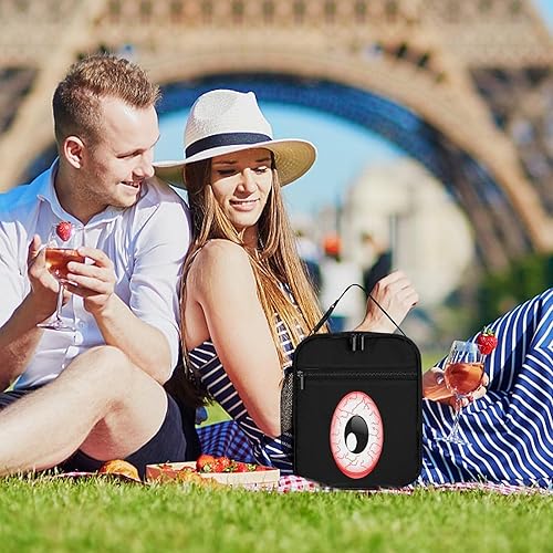 Miniatura 6 de Red Eyeball Insulated Lunch Bag for Women Men Reusable Lunch Box Tote Bag for Work Travel