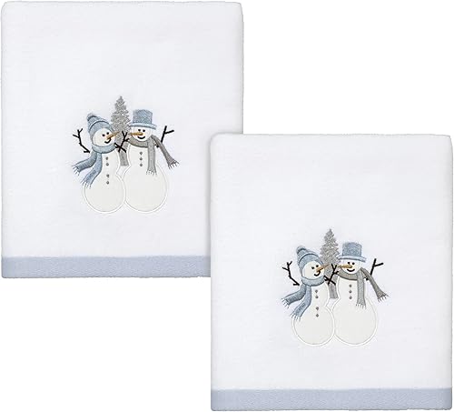 Miniatura 9 de Avanti Linens - Juego de 2 toallas para los dedos, algodón suave y absorbente, colección de amigos (Frosty Friends)