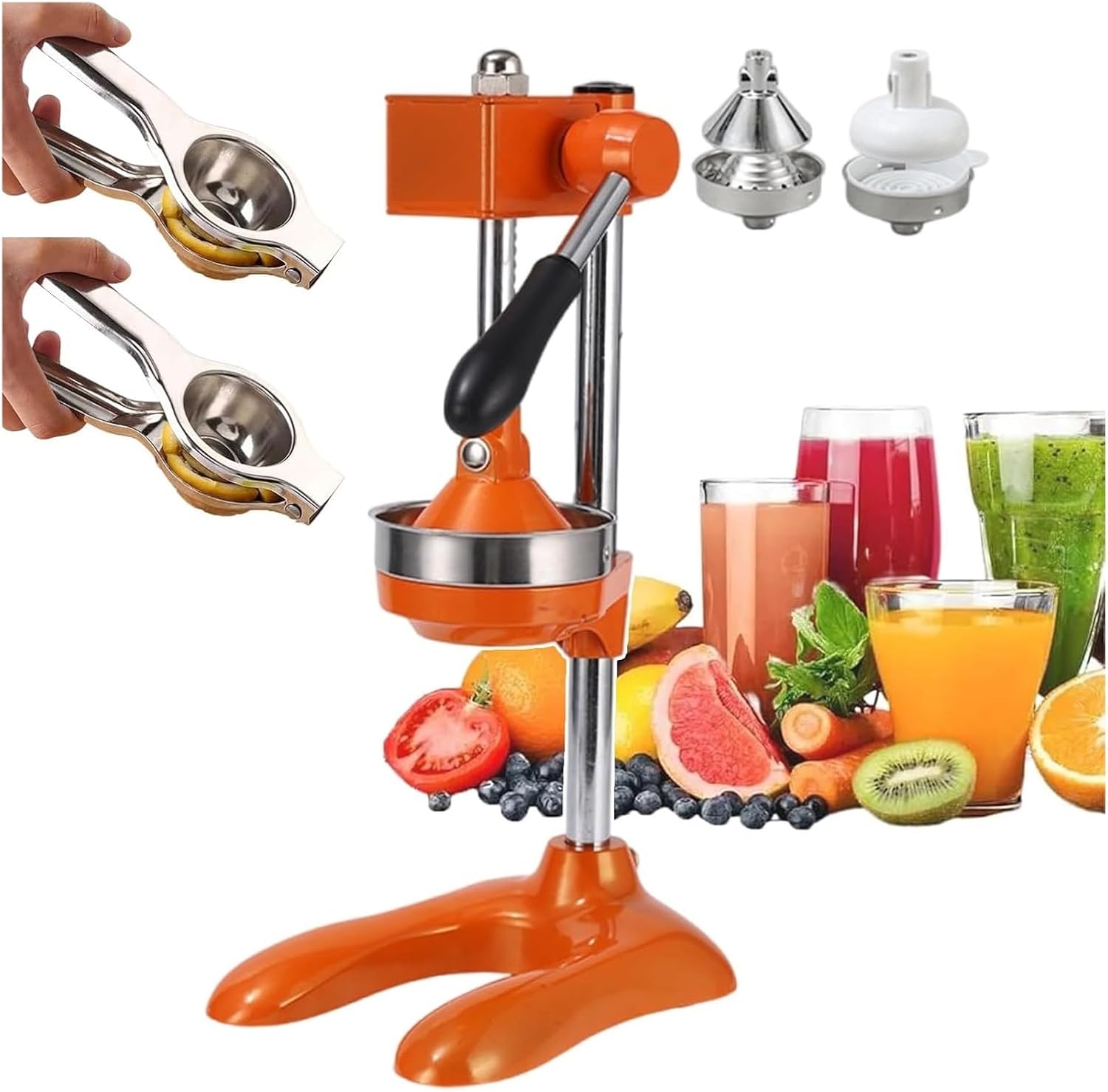 Cast Iron Citrus Juicer, Hand Press Juicer Machine, Hand Press Citrus Juicer Extractor With Filter Plate for Various Commercial And Family