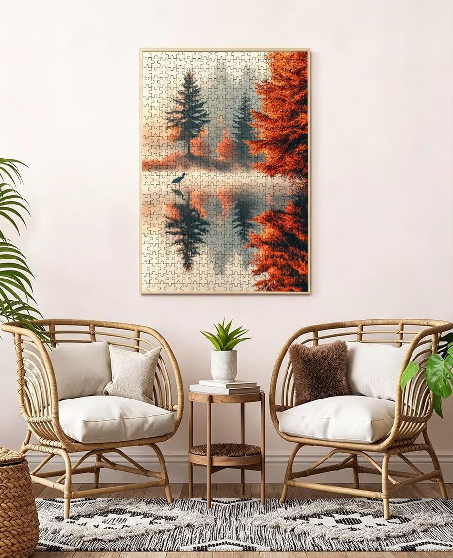 Puzzle dla dorosłych 4000, klon, czerwony żuraw w koronie, 4000 elementów, trudne gry logiczne, klasyczne układanki, niemożliwe do złożenia ręcznie robione, zabawne zajęcia rodzinne BXHZW0-273