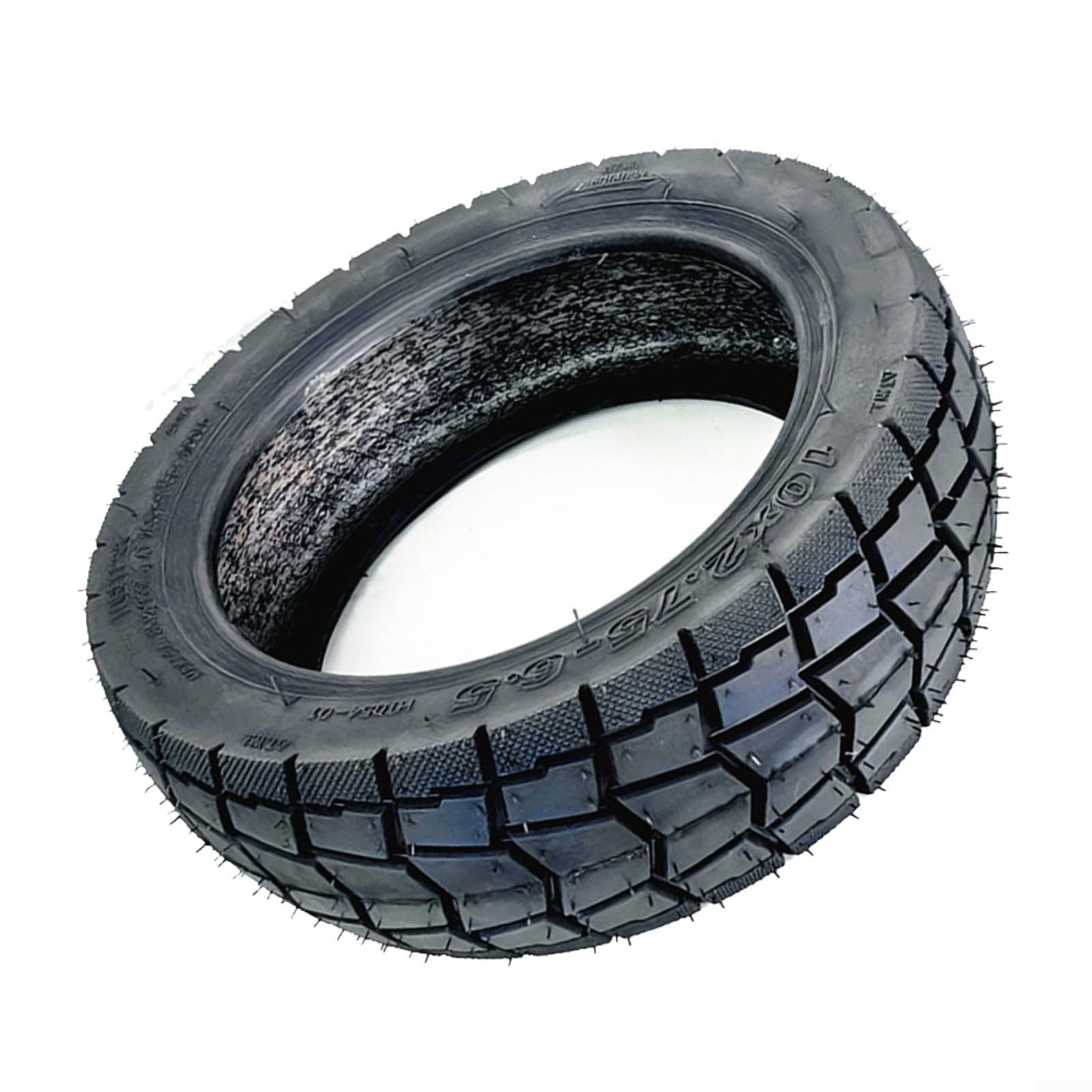 Pneumatico senza camera d'aria 10 pollici per scooter elettrico 10 x 2.75-6.5 pneumatico in gomma fuoristrada 70/65-6.5 per guida all'aperto modello di trazione migliorata nero