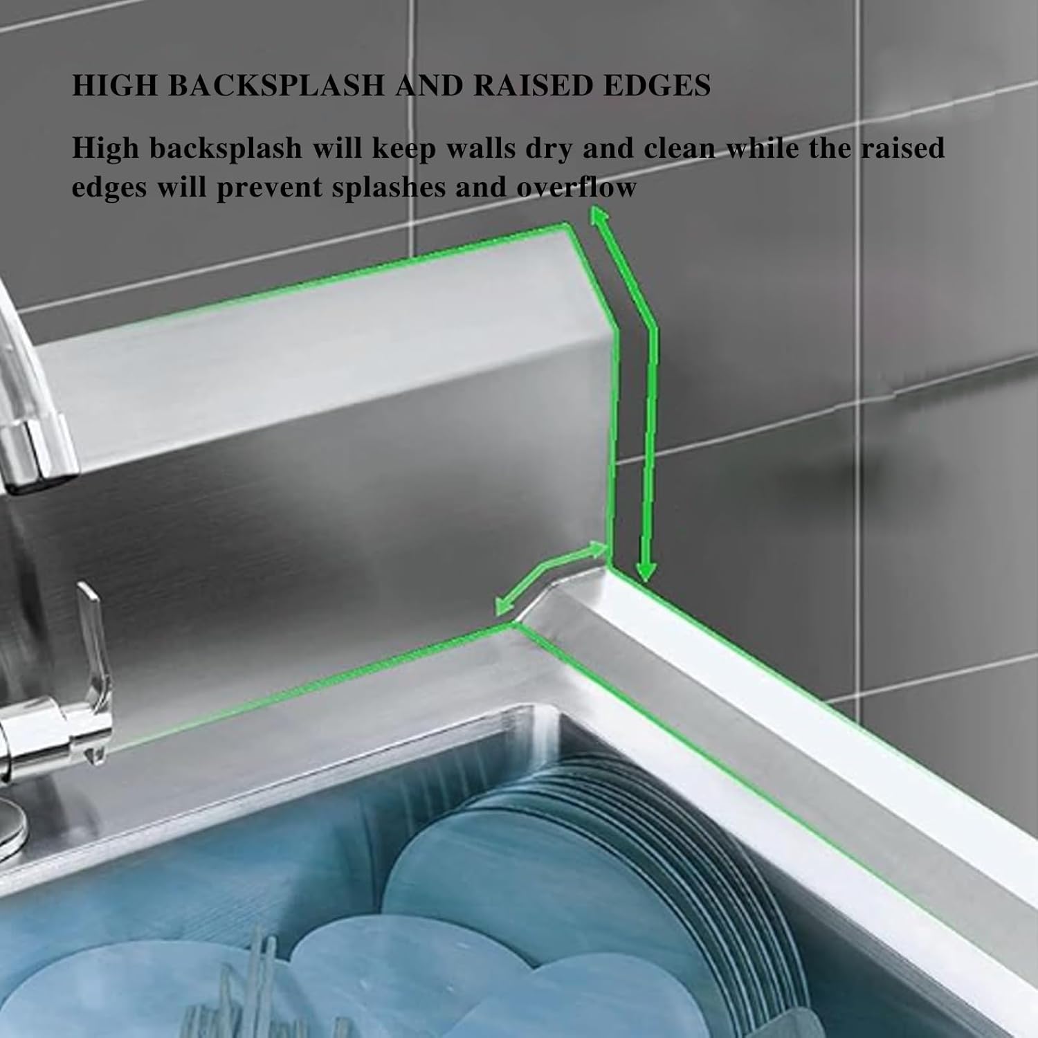 Double Bowl Farmhouse Sink, 2 Compartment Stainless Steel Commercial Kitchen Prep & Utility Sink, Bar or Prep Kitchen Sink(120x60cm/47.2x23.6in)