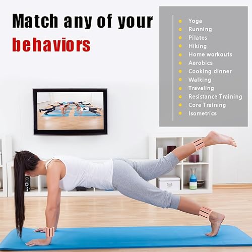 Miniatura 2 de TIMOOU Pesas de tobillo para mujeres y hombres, pulsera ajustable con peso para muñeca para entrenamiento de gimnasio en casa, caminar, correr,